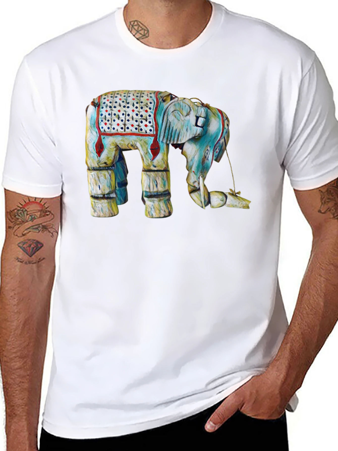 Elephant Graphic Print T-Shirt