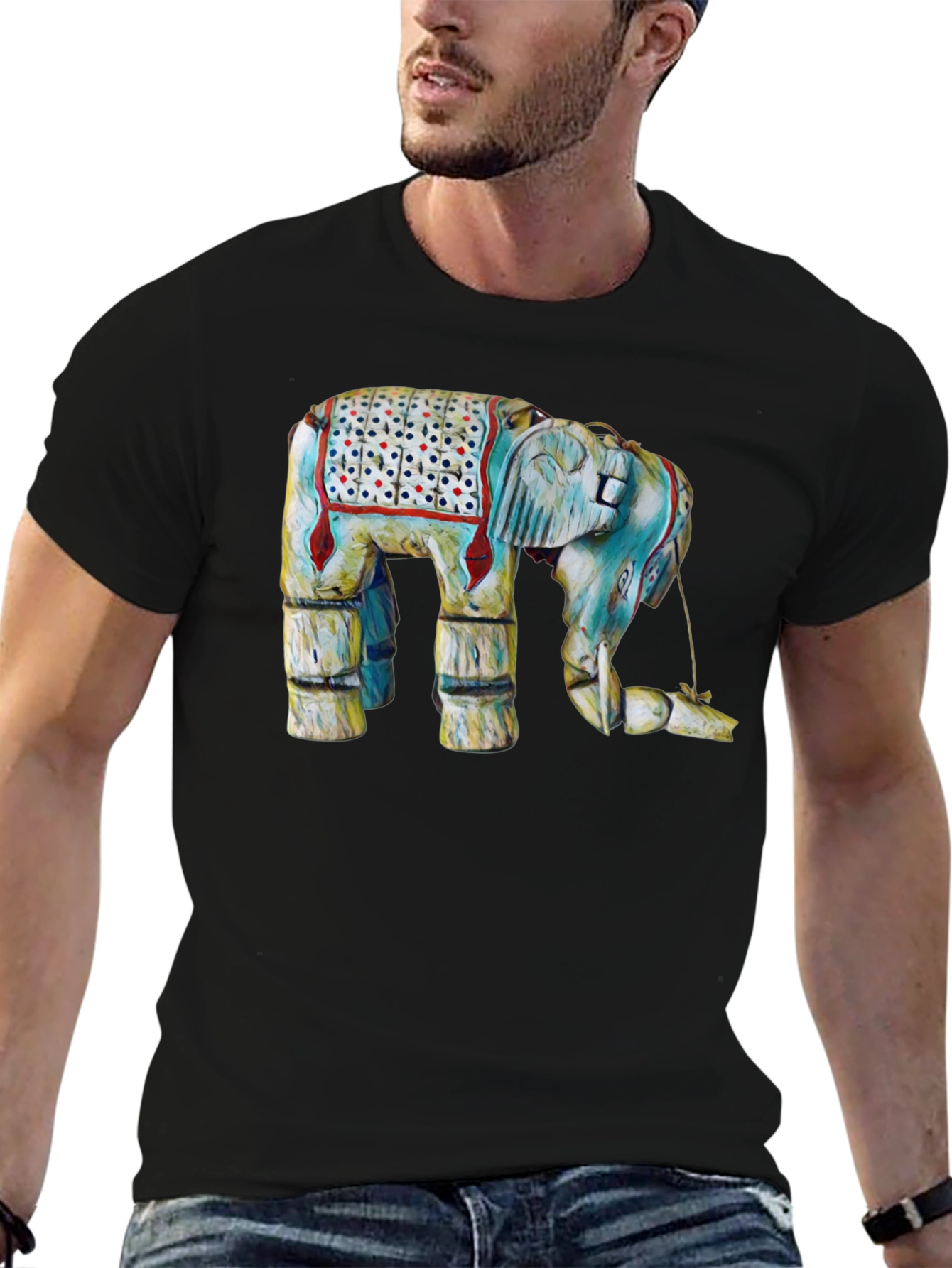Elephant Graphic Print T-Shirt