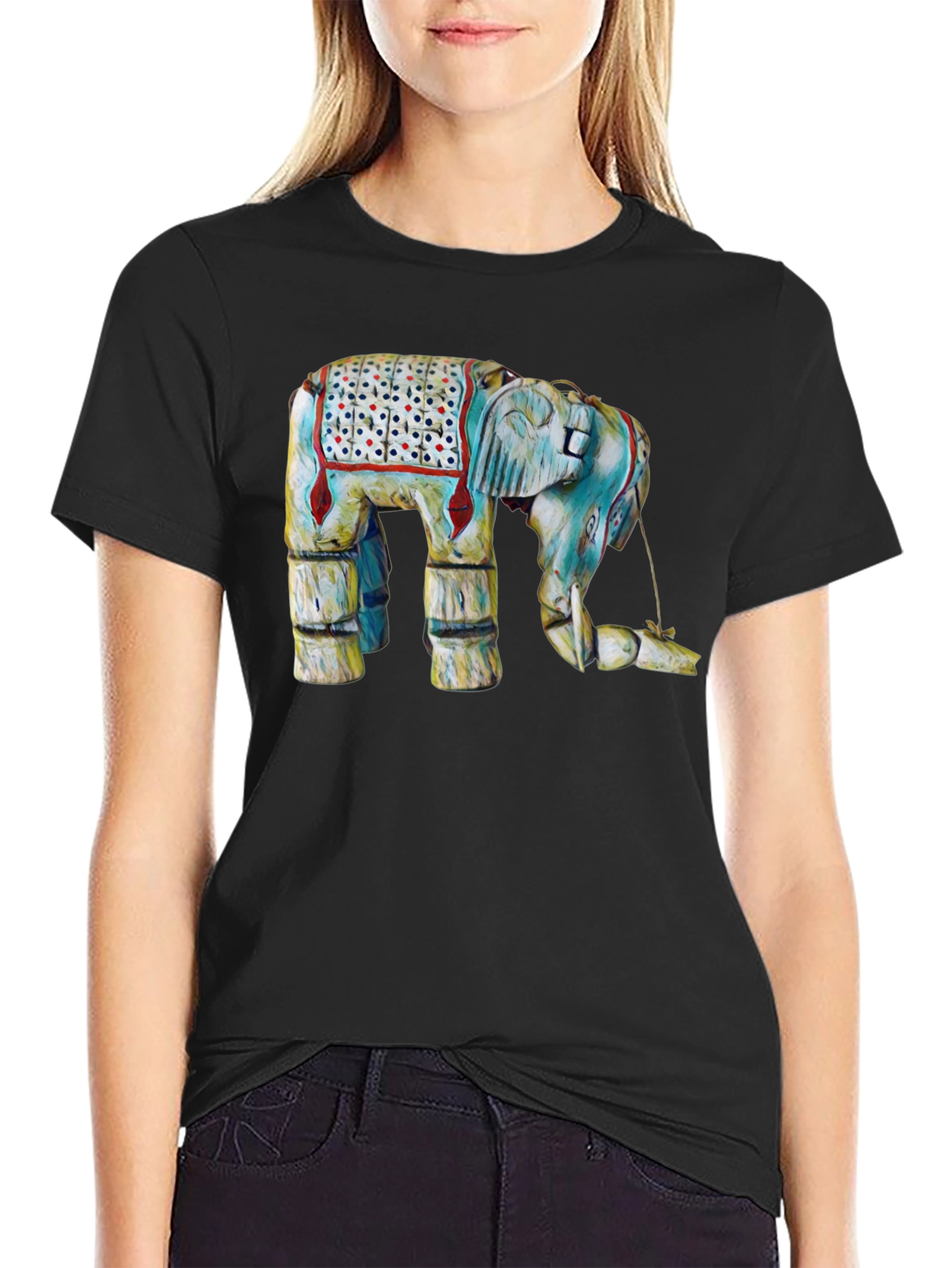 Elephant Graphic Print T-Shirt