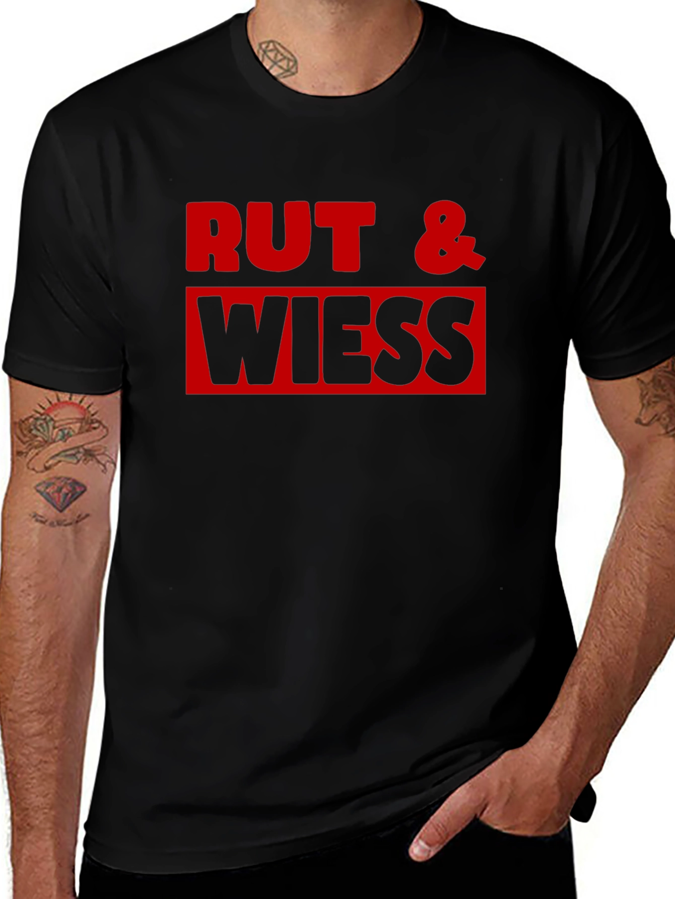Rut & Wiess Black T-Shirt - Bold Graphic Tee
