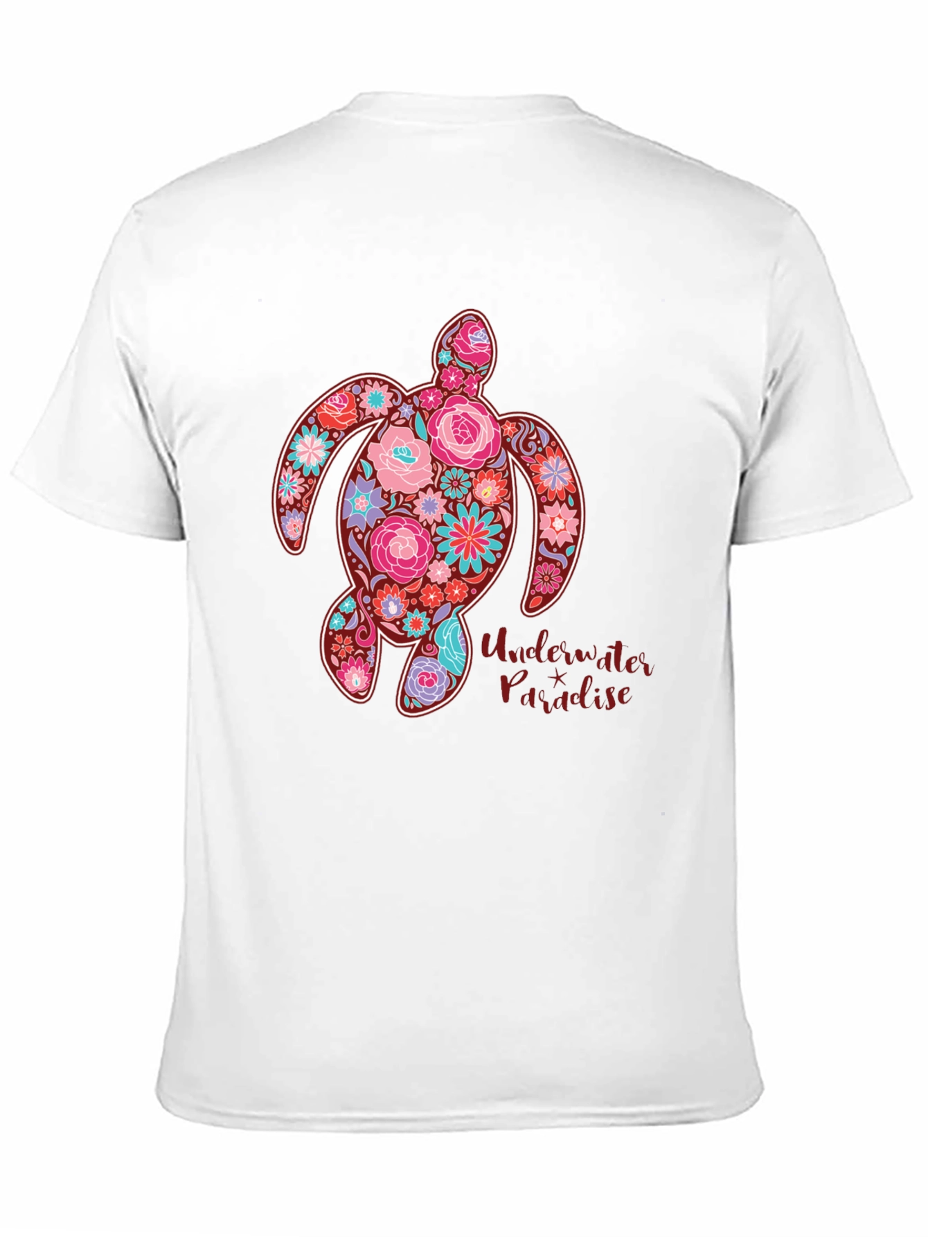 Floral Turtle T-Shirt - Underwater Paradise Tee