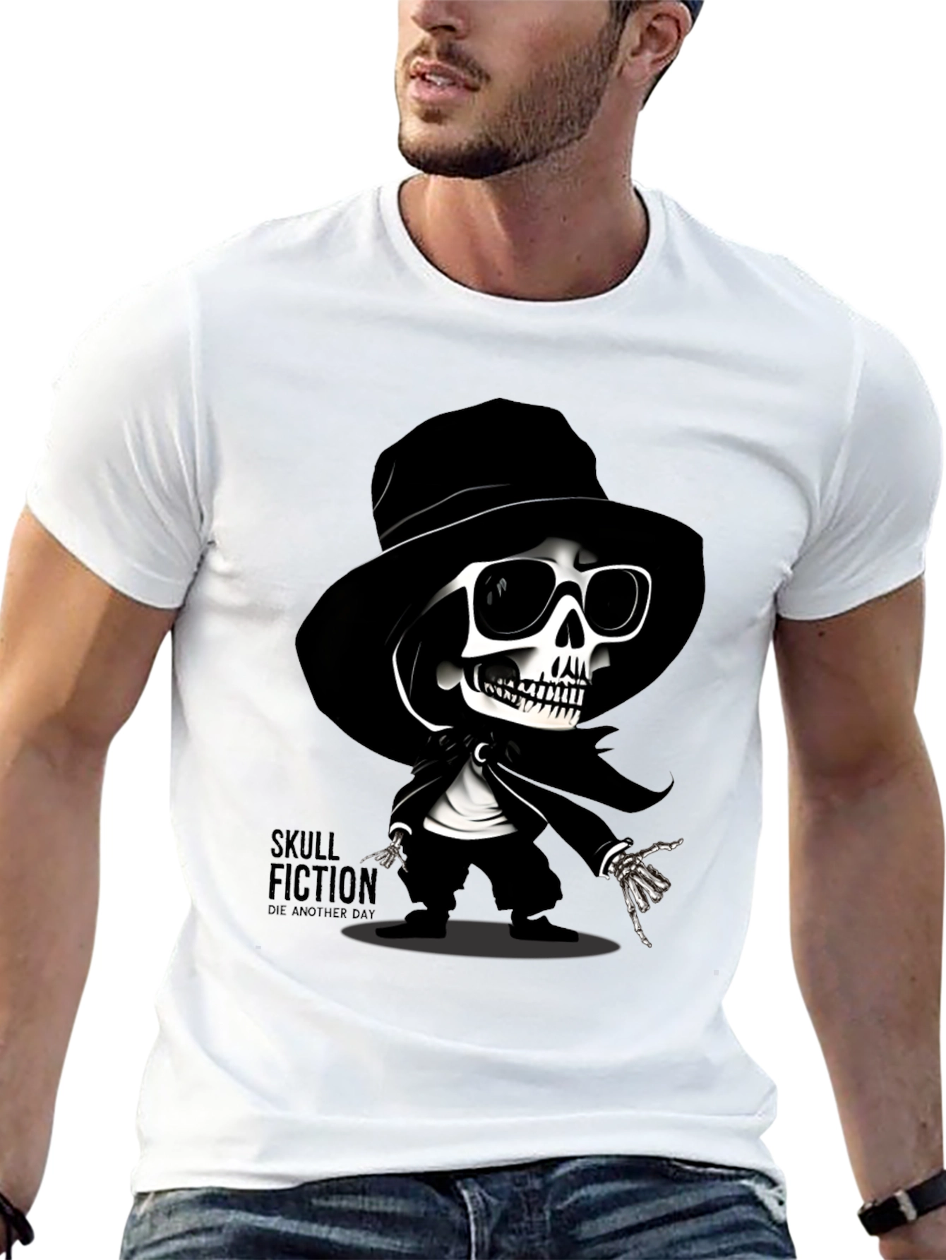 Skull Fiction Graphic T-Shirt