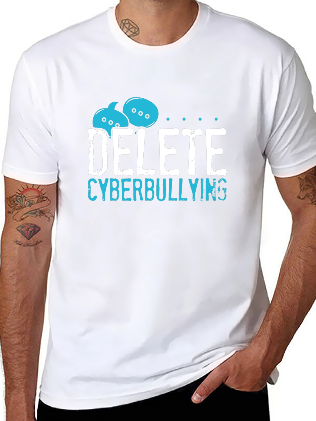 Delete Cyberbullying Graphic Tee - Unisex Anti-Bullying Shirt