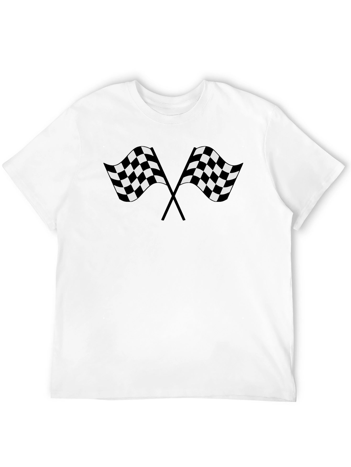 Checkered Flag Graphic Tee - Racing Fan Shirt