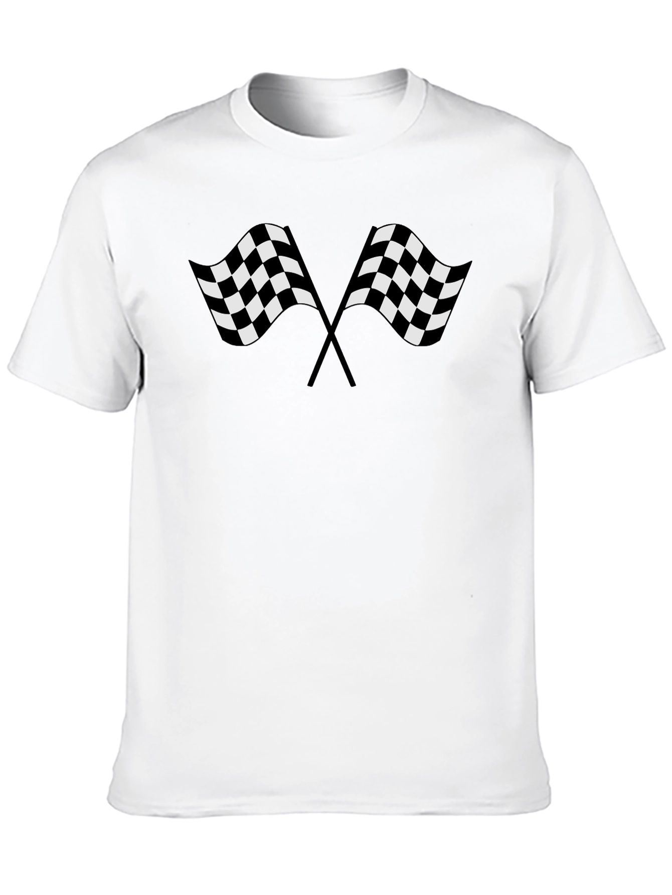 Checkered Flag Graphic Tee - Racing Fan Shirt