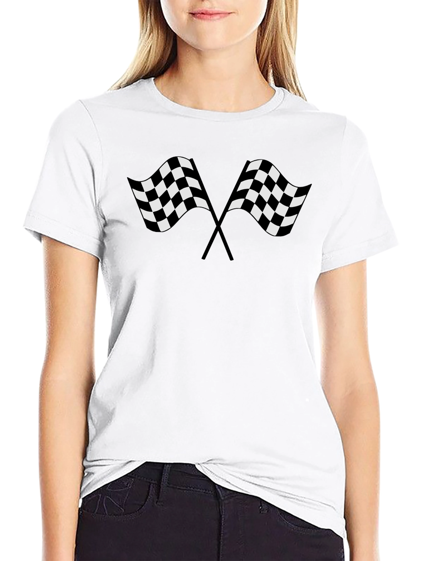 Checkered Flag Graphic Tee - Racing Fan Shirt