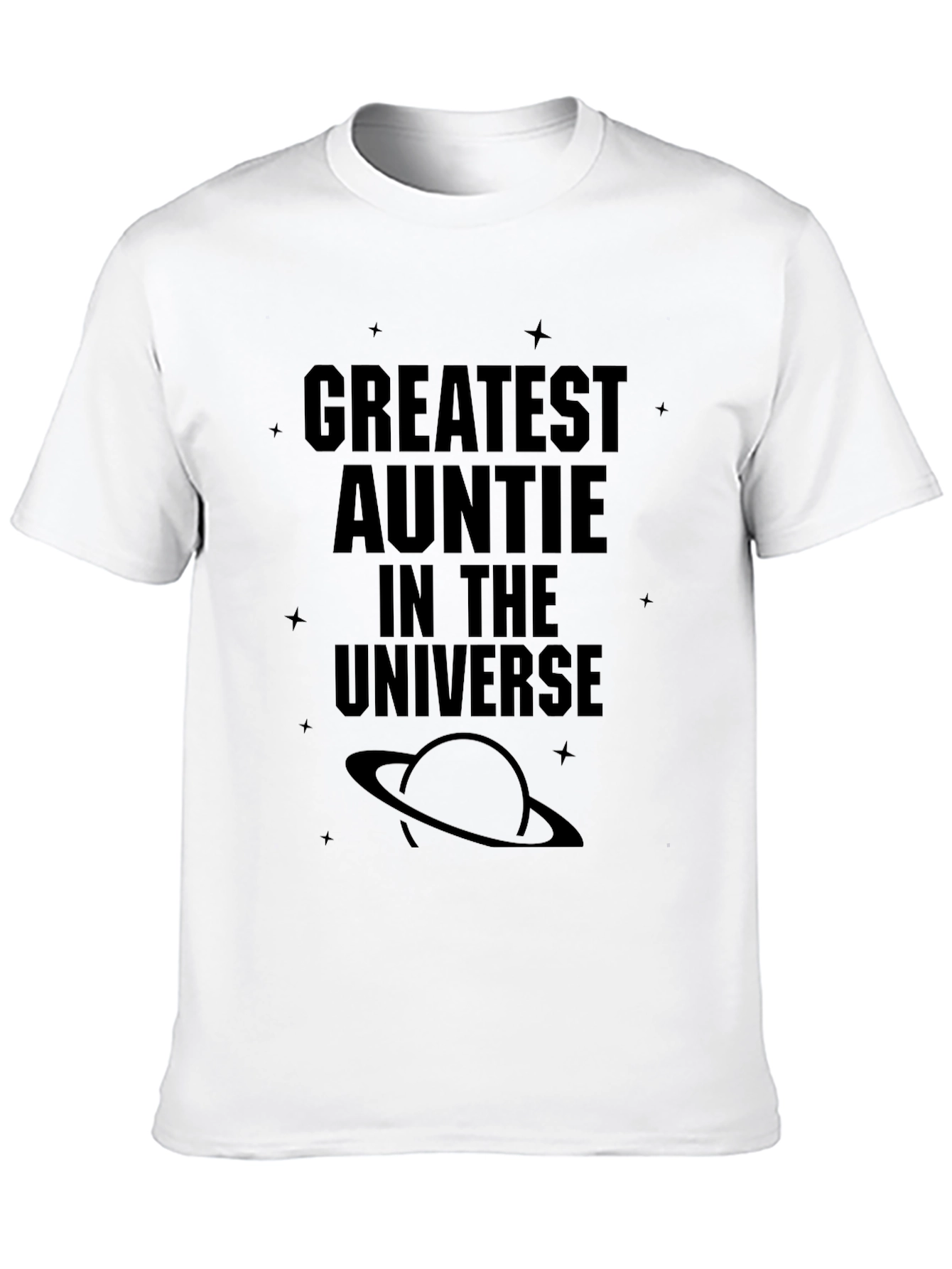 Greatest Auntie in the Universe Black T-Shirt