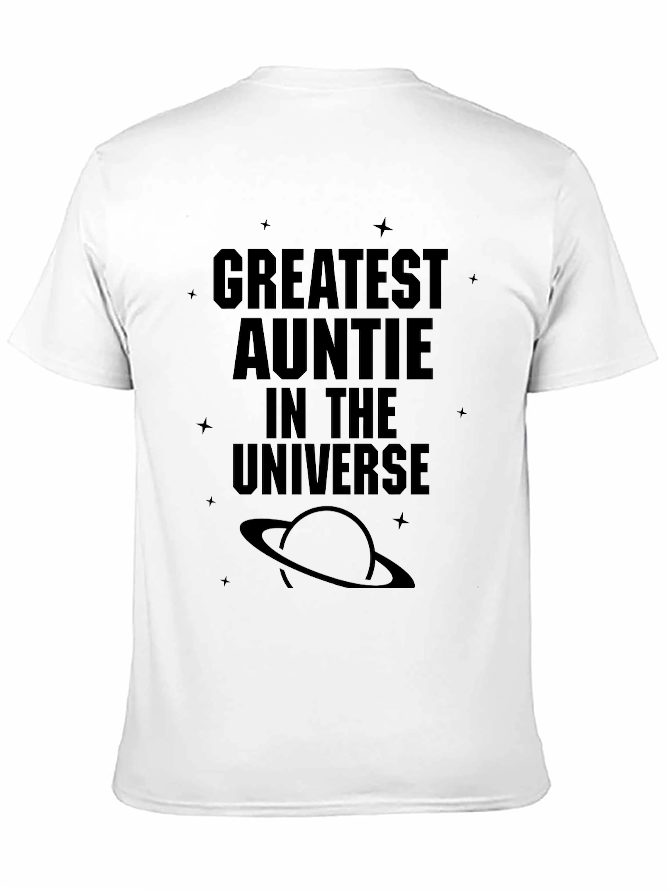 Greatest Auntie in the Universe Black T-Shirt