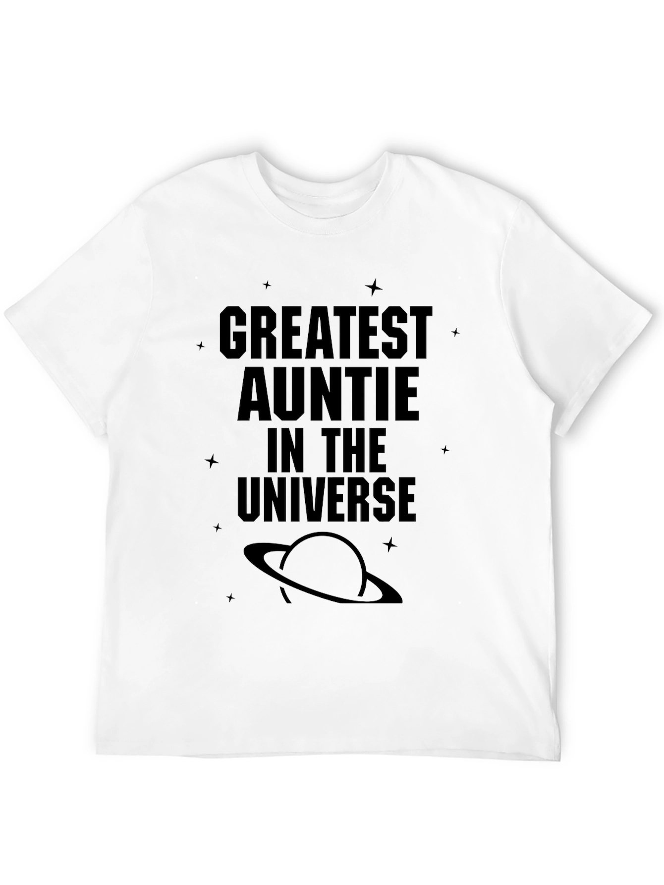 Greatest Auntie in the Universe Black T-Shirt