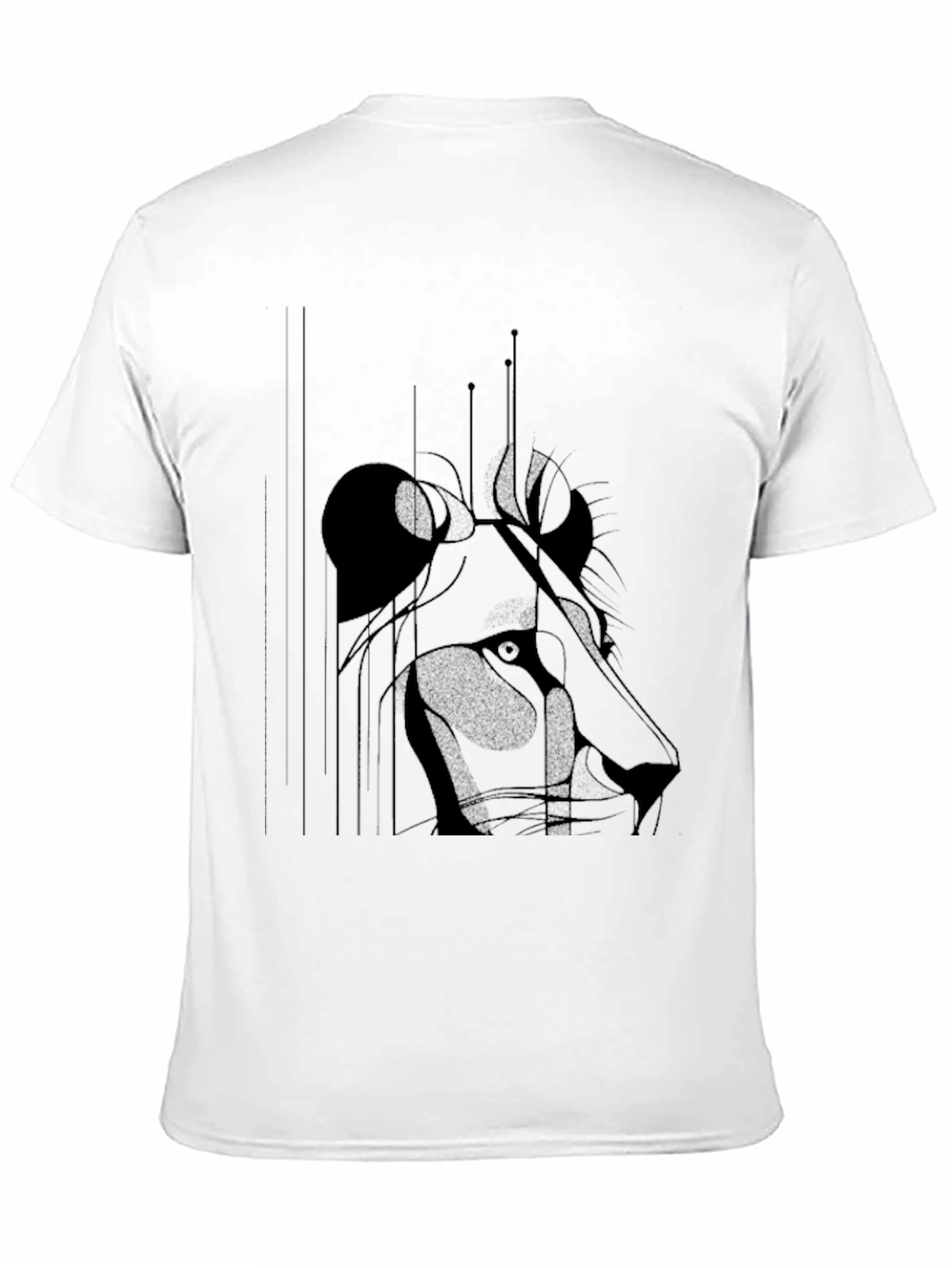 Lion Sketch Black Graphic Tee