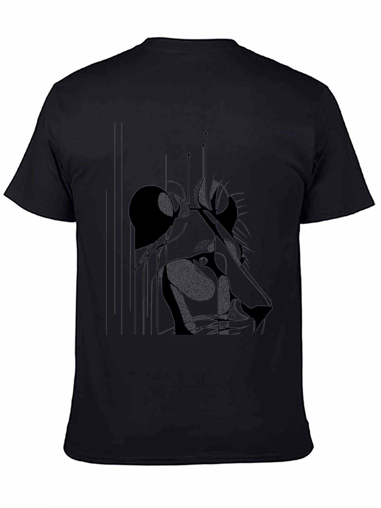 Lion Sketch Black Graphic Tee