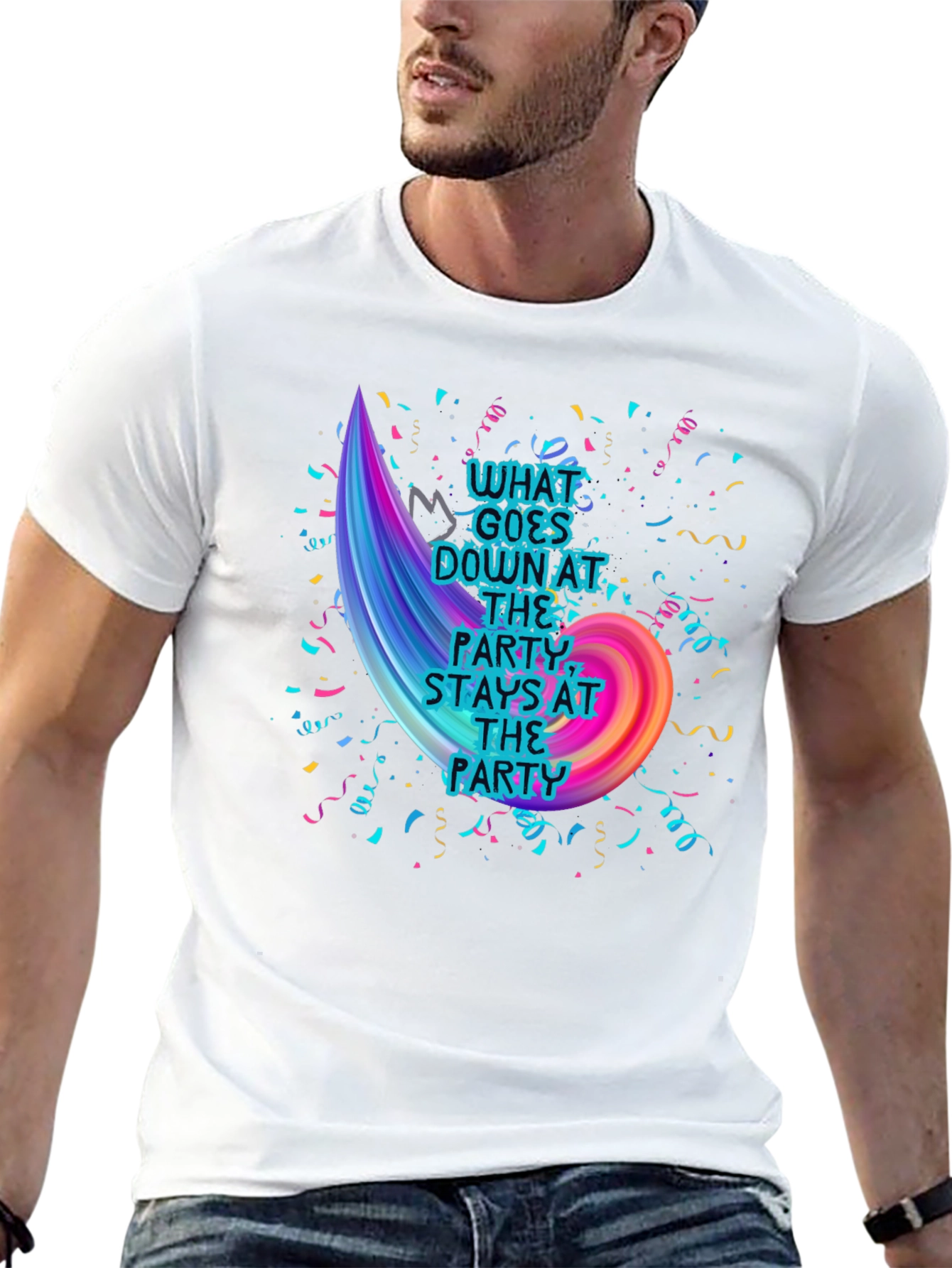 Party Slogan Graphic Tee