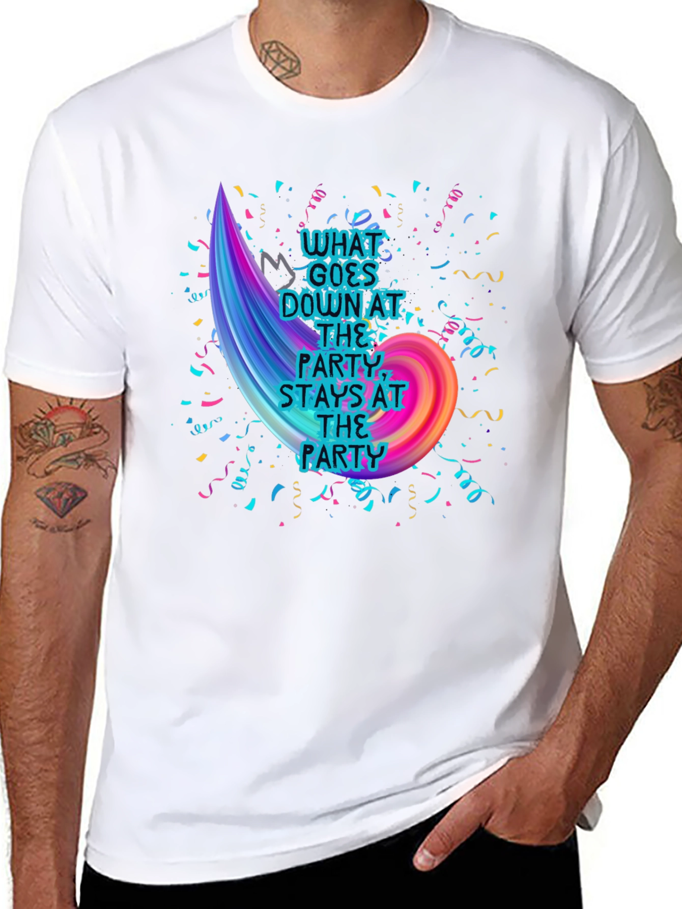 Party Slogan Graphic Tee