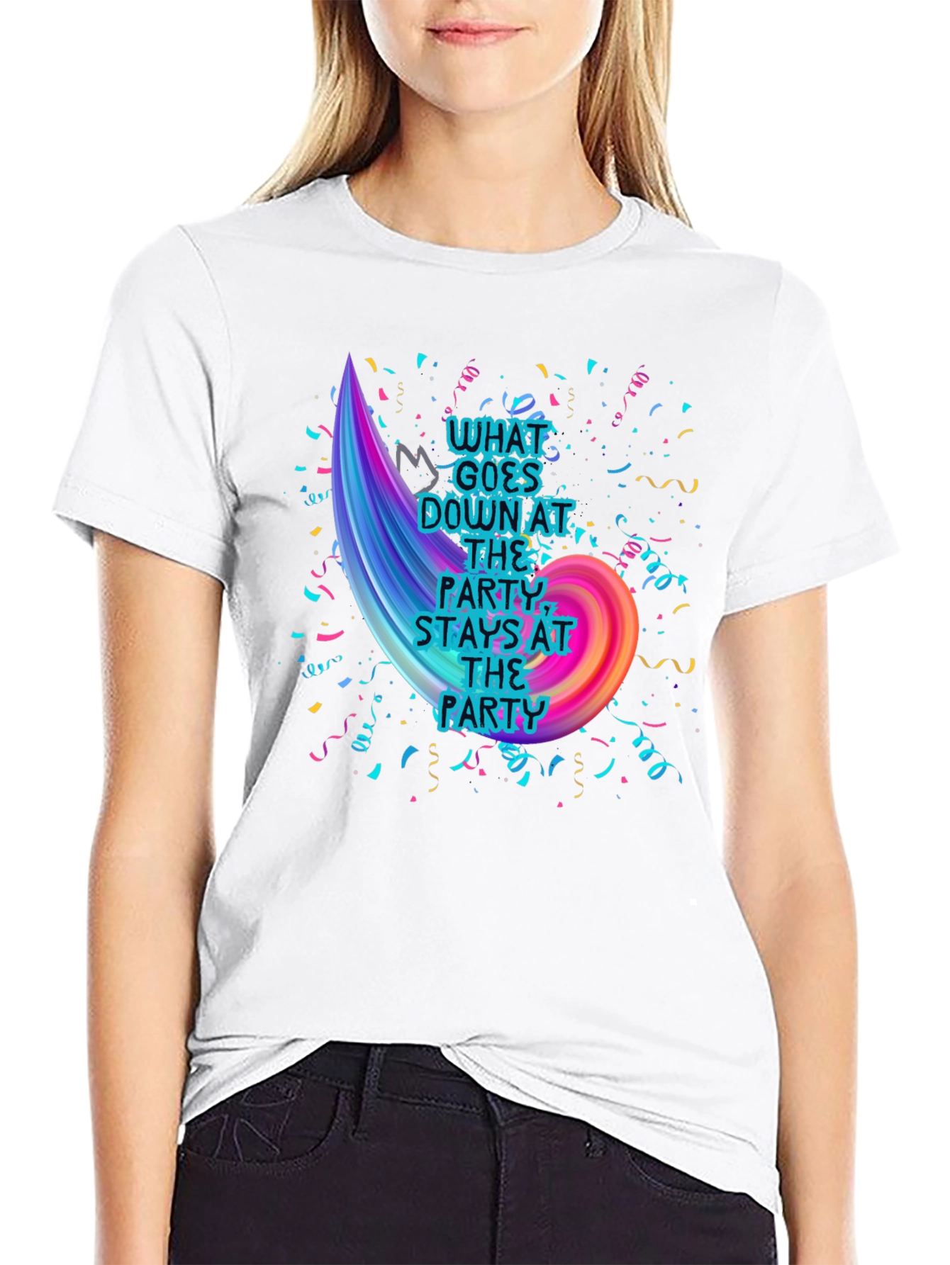 Party Slogan Graphic Tee