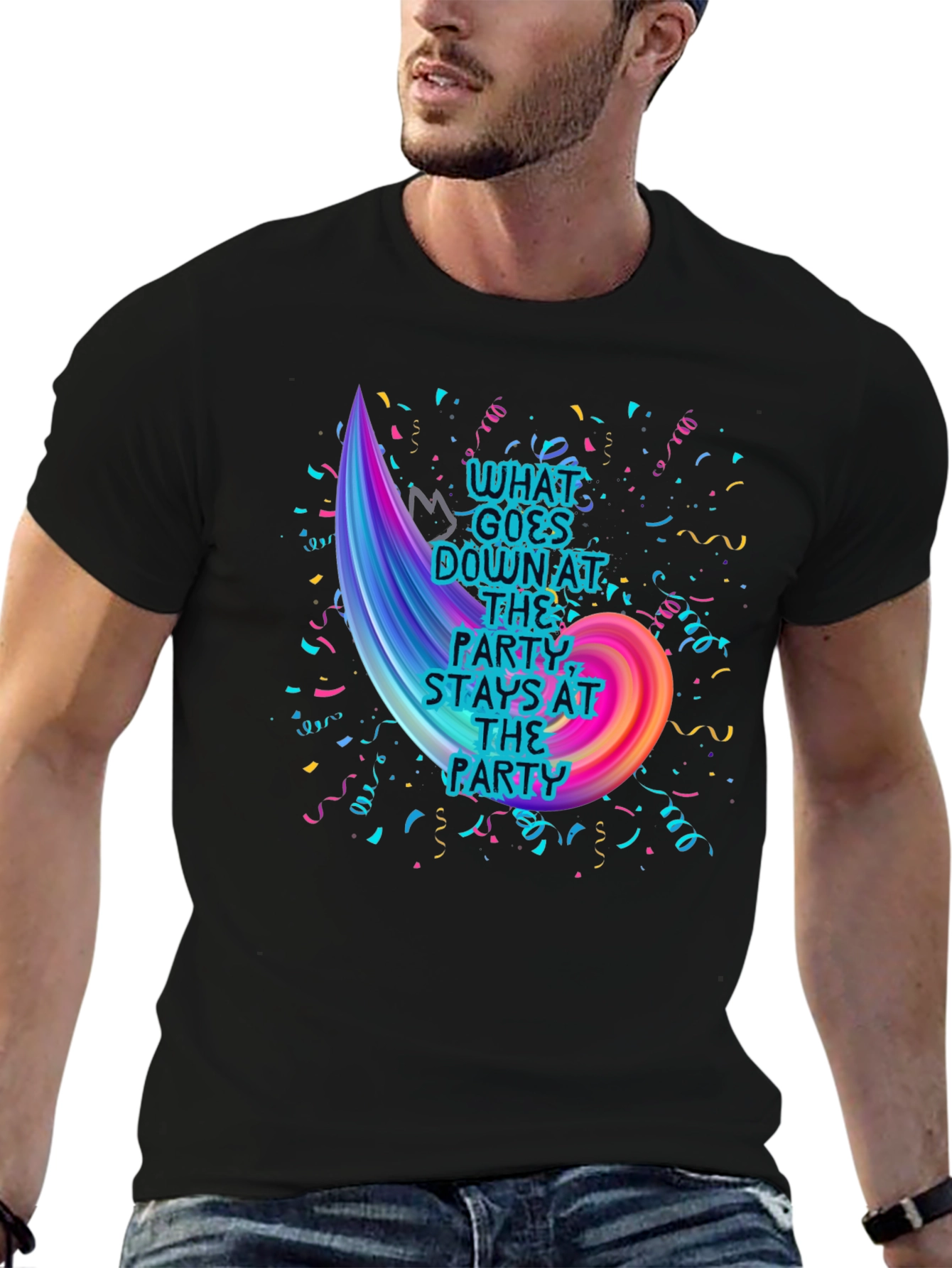 Party Slogan Graphic Tee