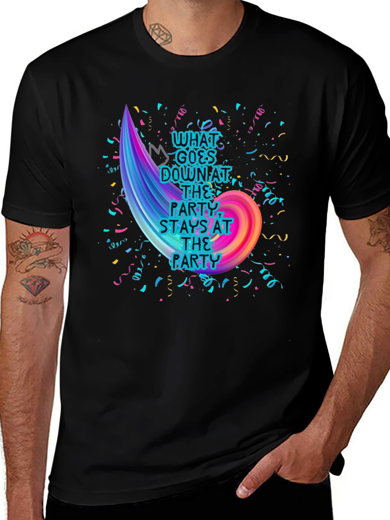 Party Slogan Graphic Tee