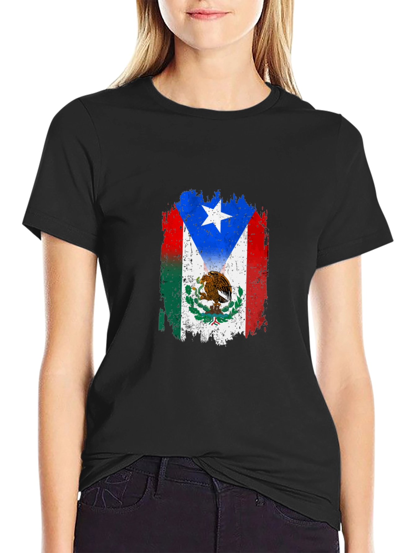 Puerto Rico Mexico Flag T-Shirt