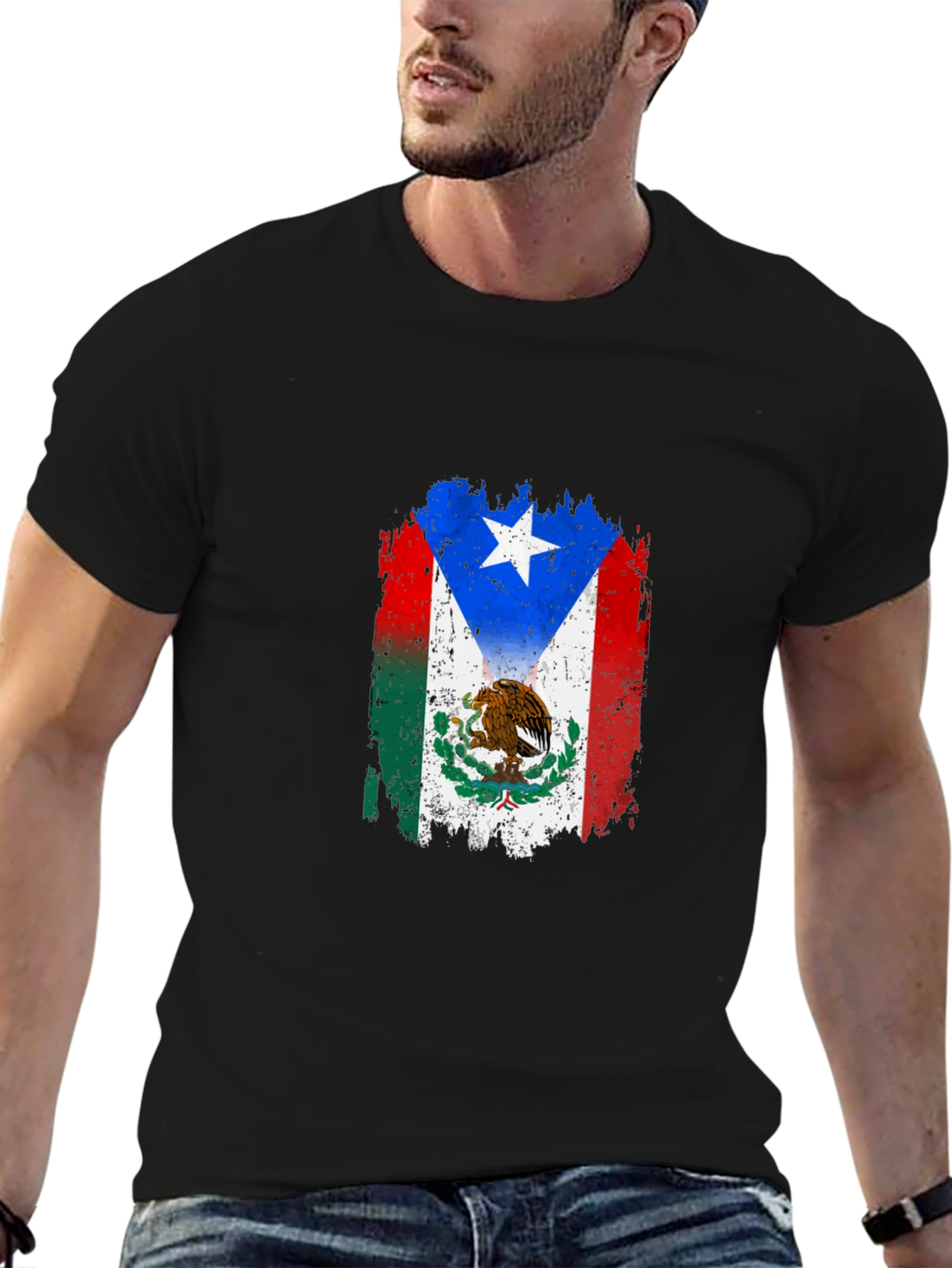 Puerto Rico Mexico Flag T-Shirt