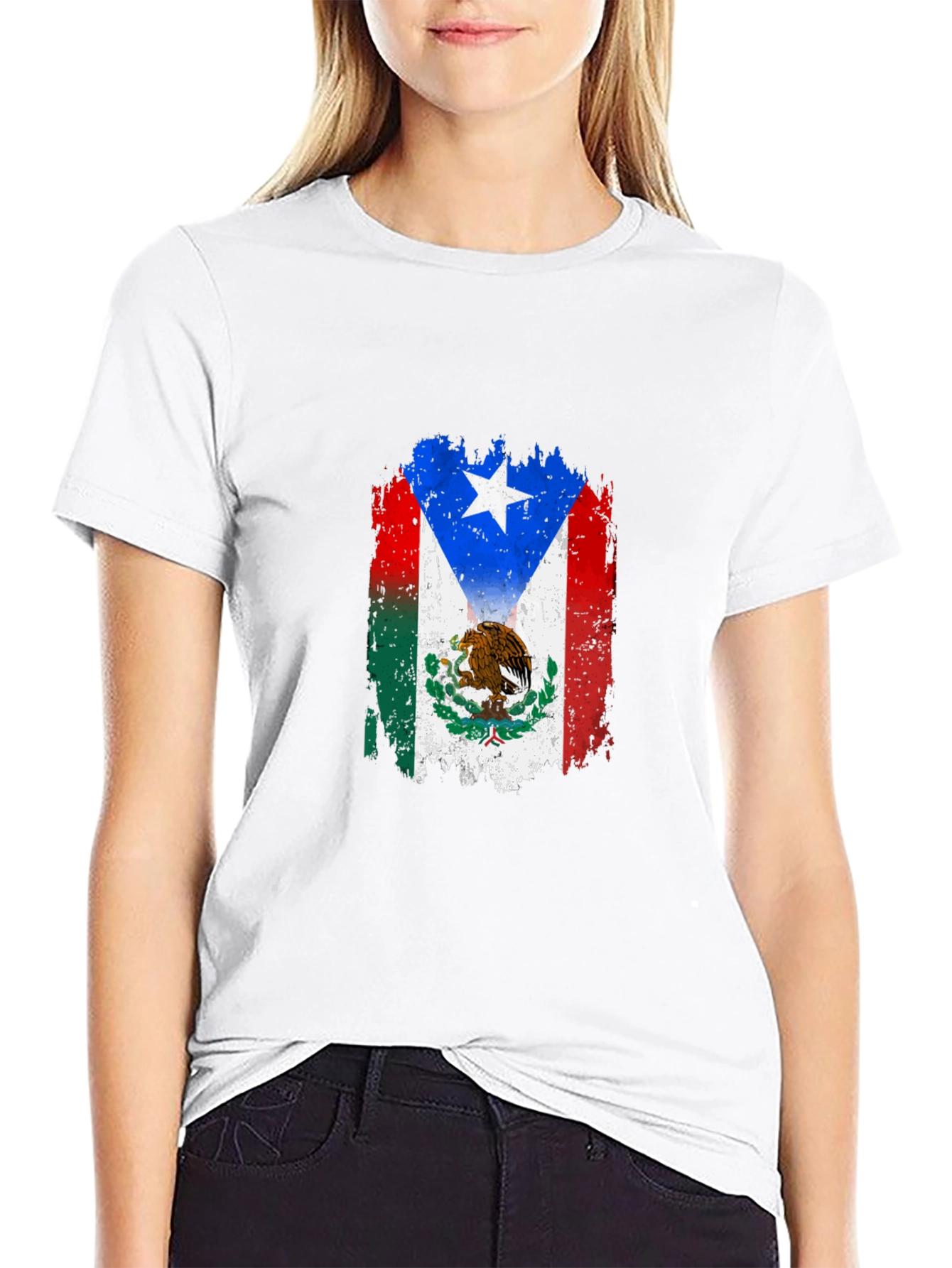 Puerto Rico Mexico Flag T-Shirt