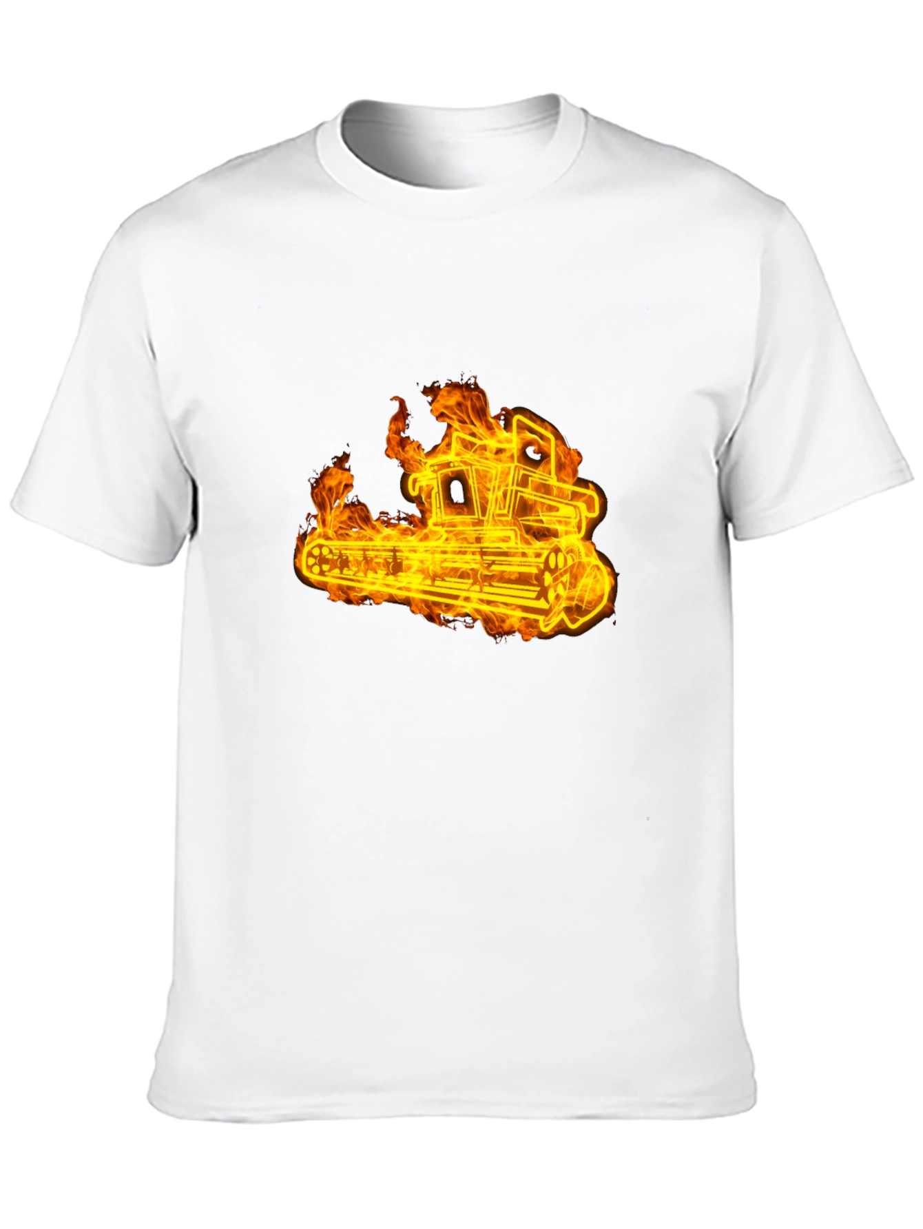 Fiery Tractor Black T-Shirt