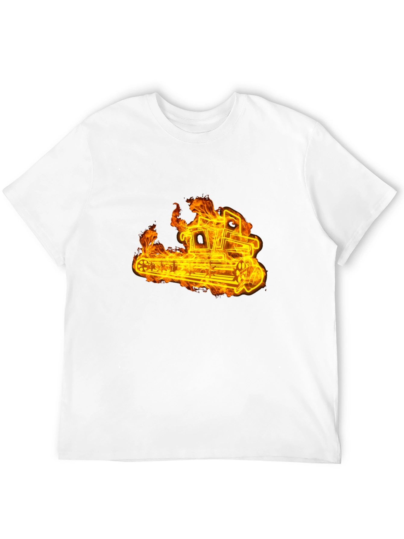 Fiery Tractor Black T-Shirt