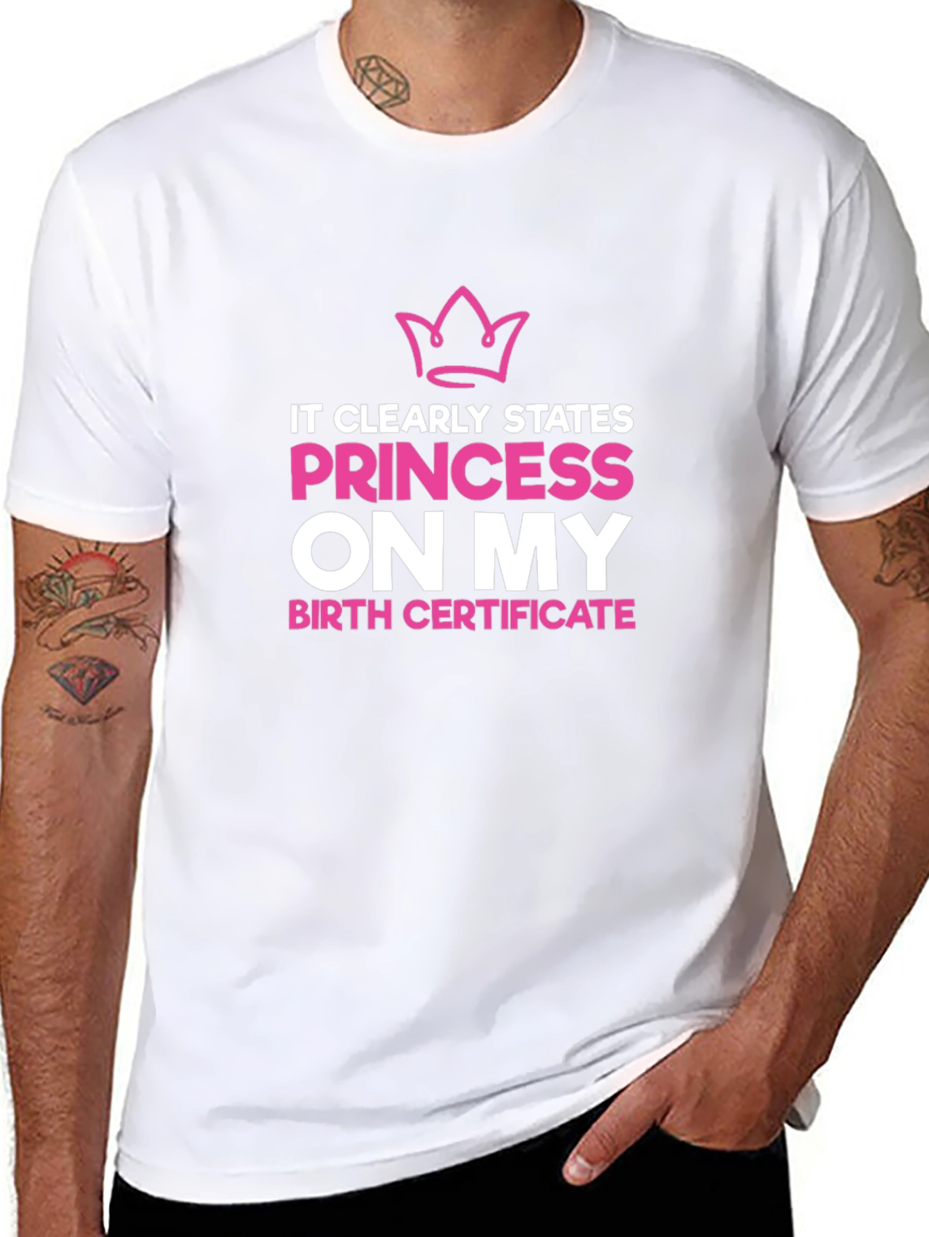 Princess On My Birth Certificate Graphic Tee