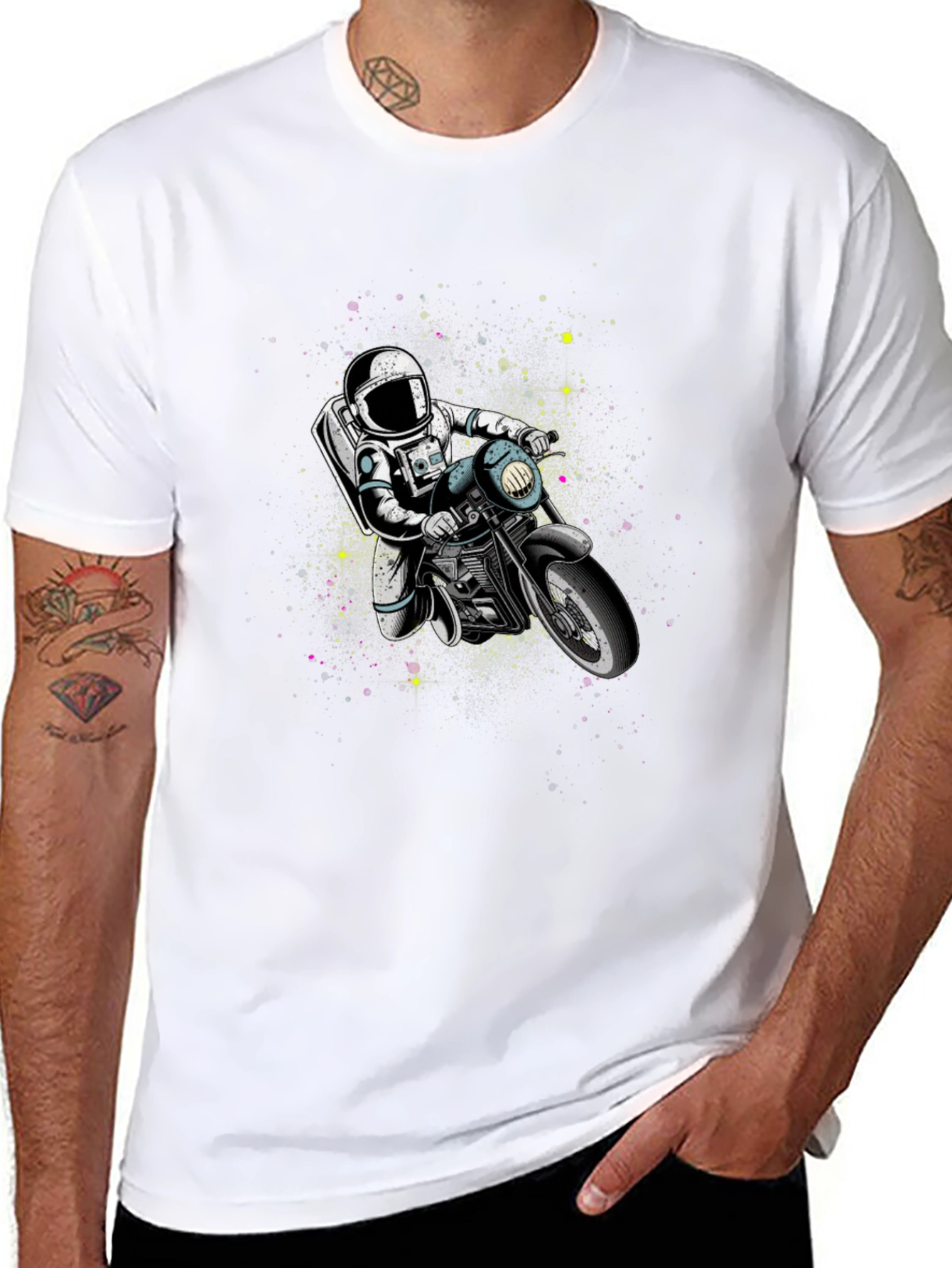 Astronaut Motorcycle Graphic Tee