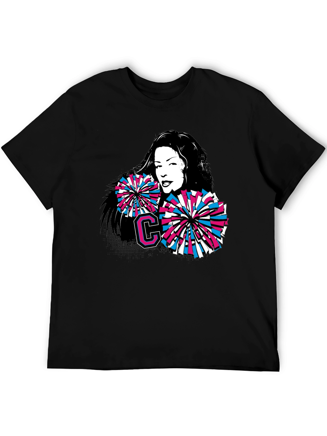 Cheerleader Graphic Tee - Retro Style Comfort