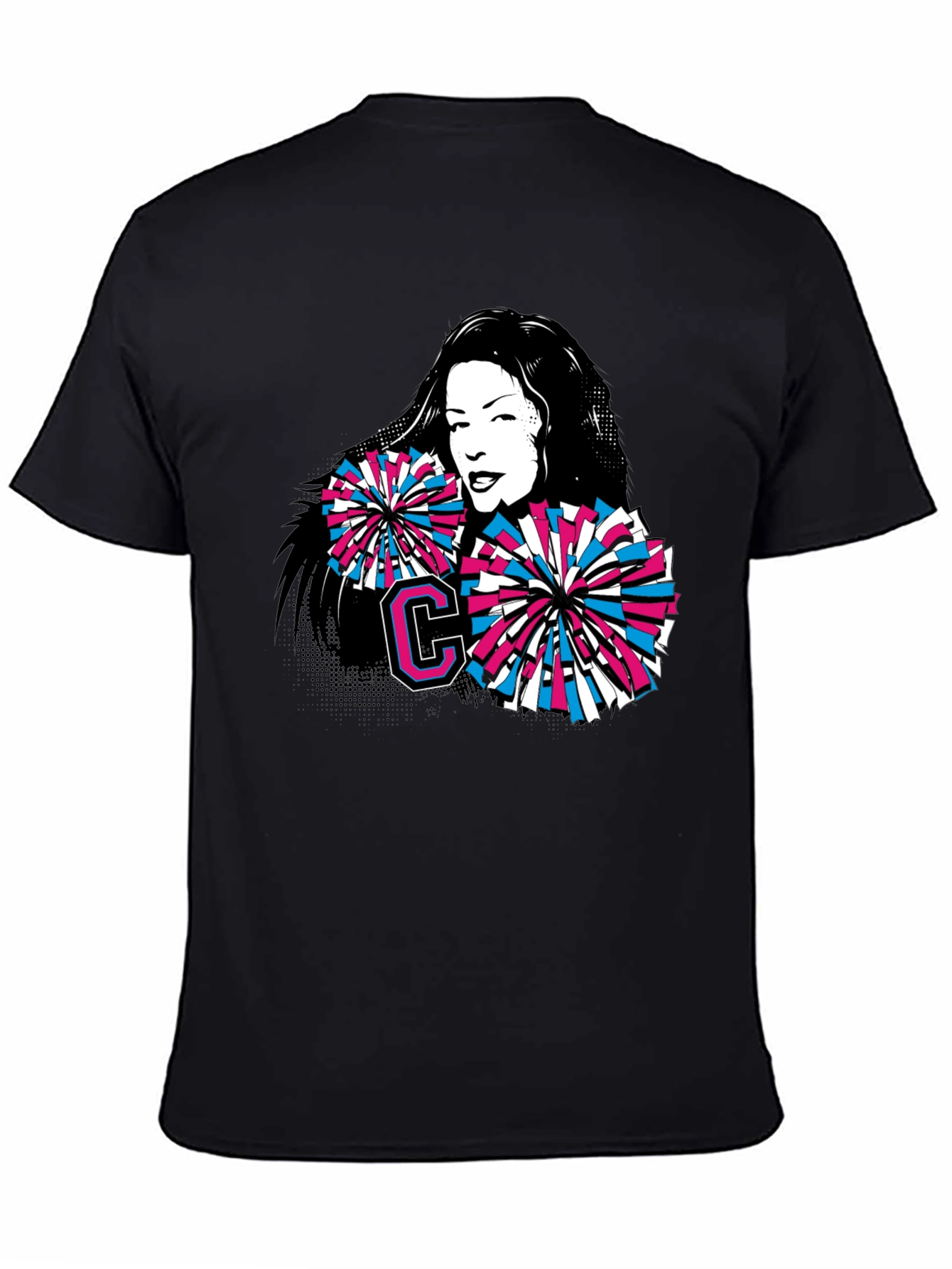 Cheerleader Graphic Tee - Retro Style Comfort