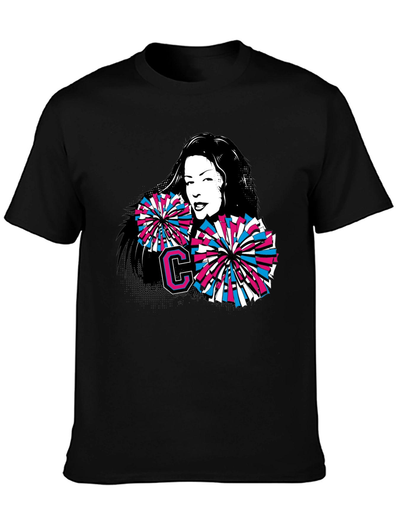 Cheerleader Graphic Tee - Retro Style Comfort