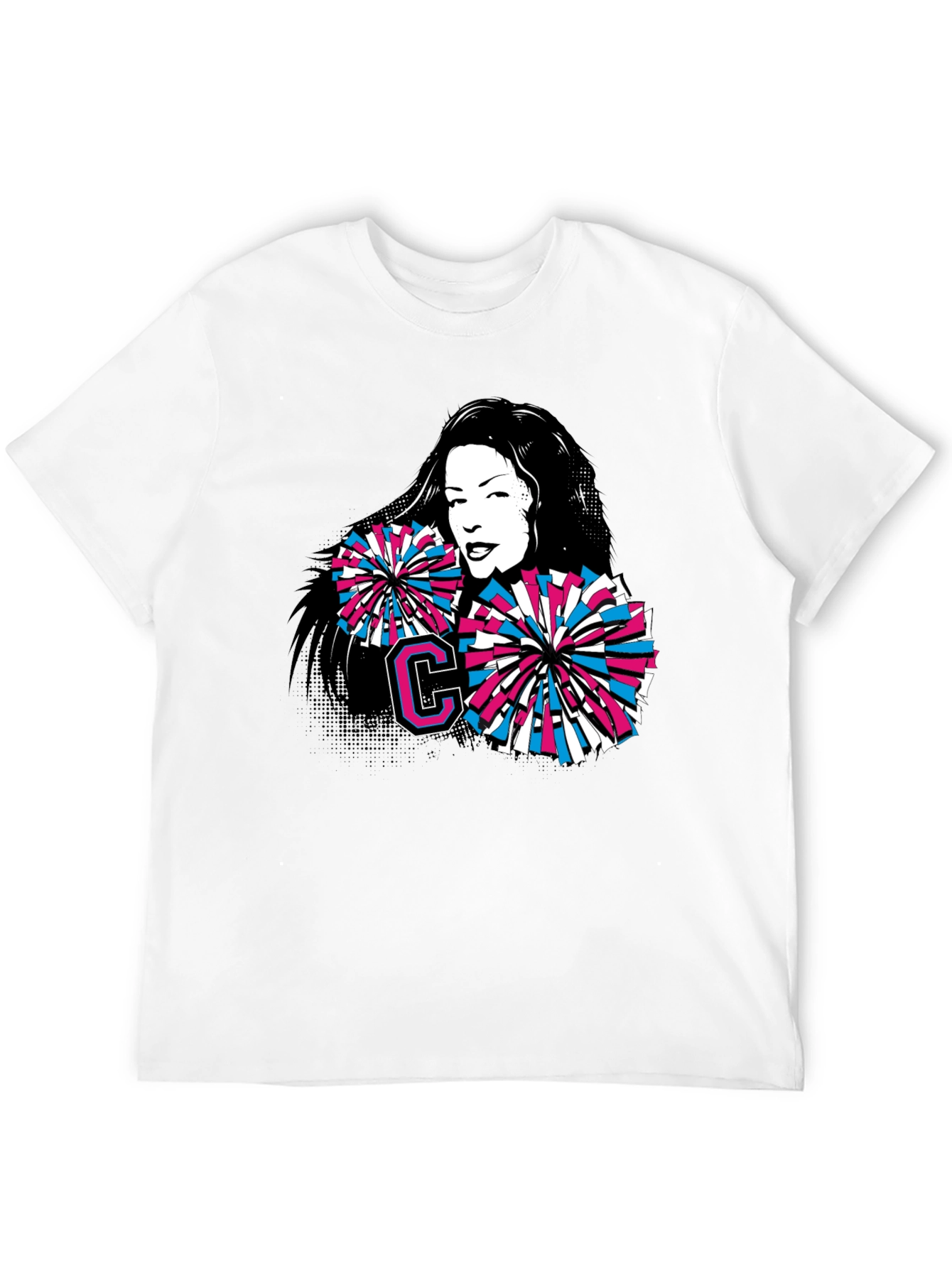 Cheerleader Graphic Tee - Retro Style Comfort