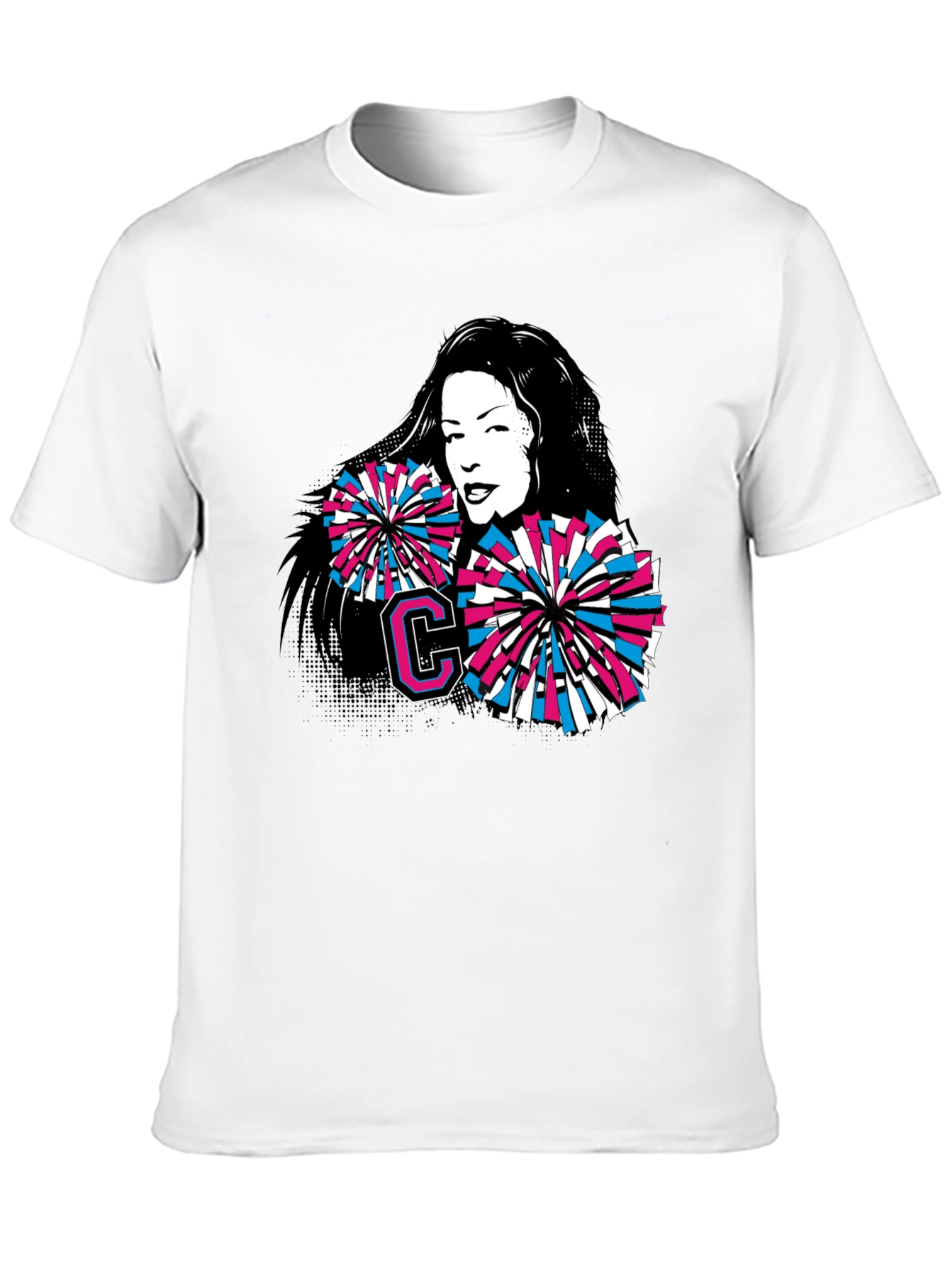 Cheerleader Graphic Tee - Retro Style Comfort