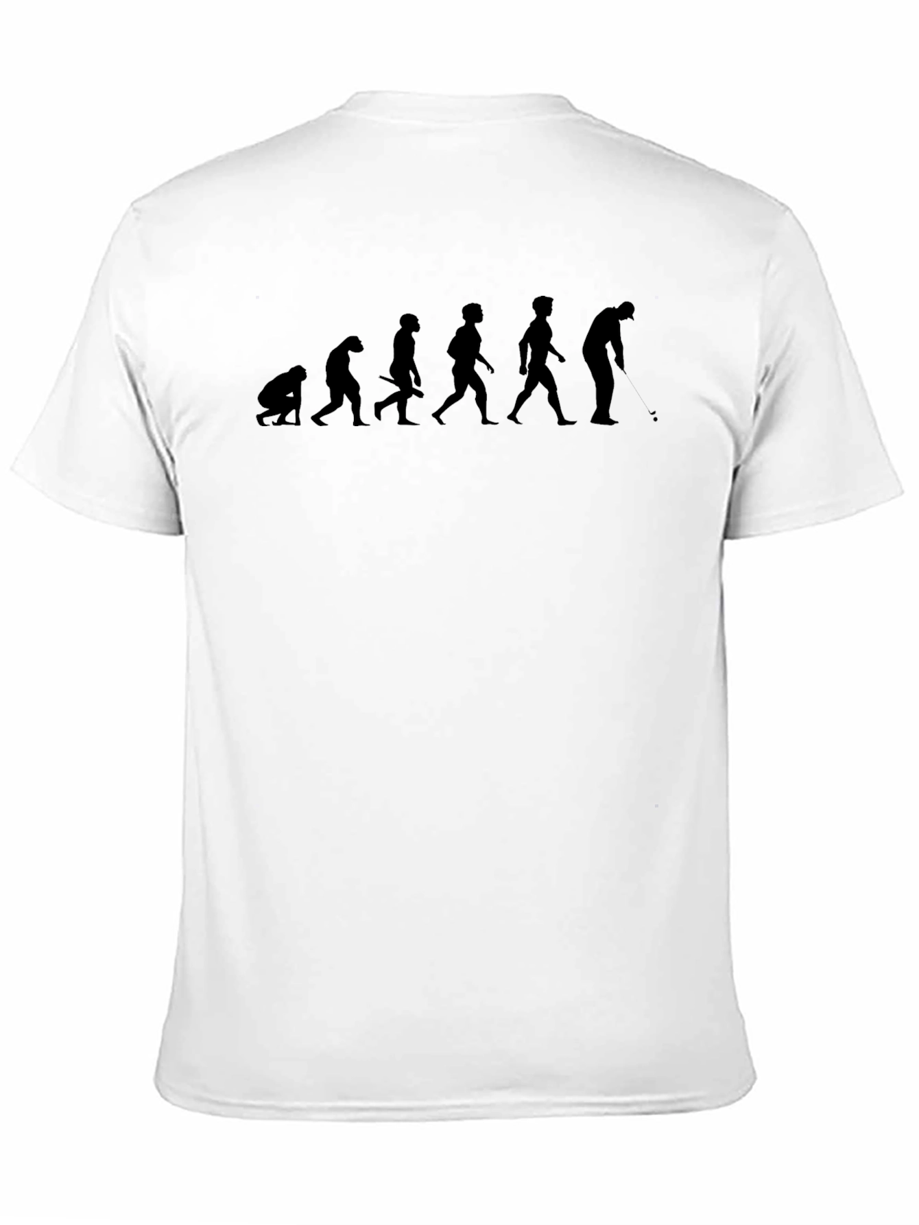 Evolution of Golf Funny Black T-Shirt