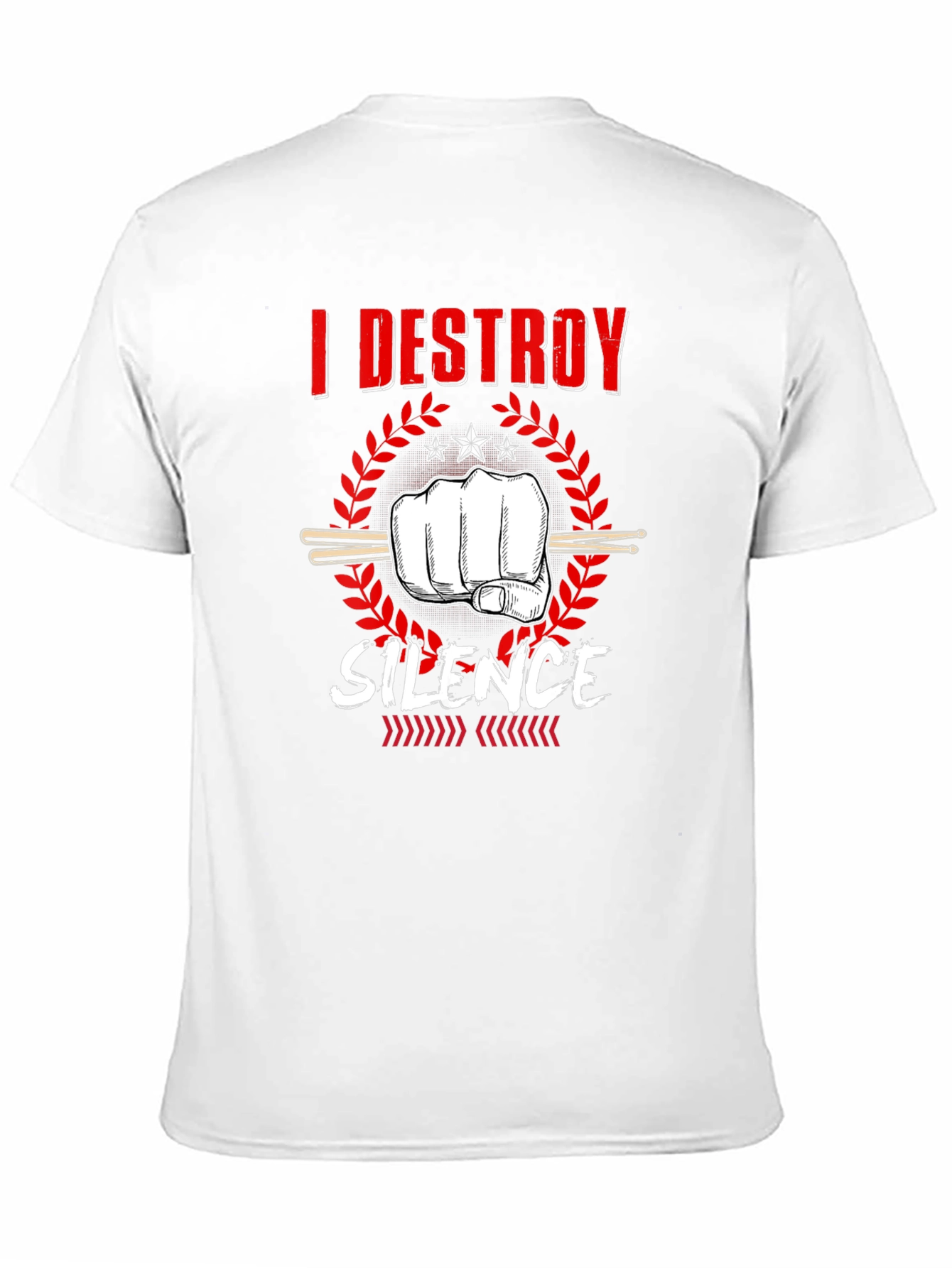 I Destroy Silence Drummer Graphic T-Shirt