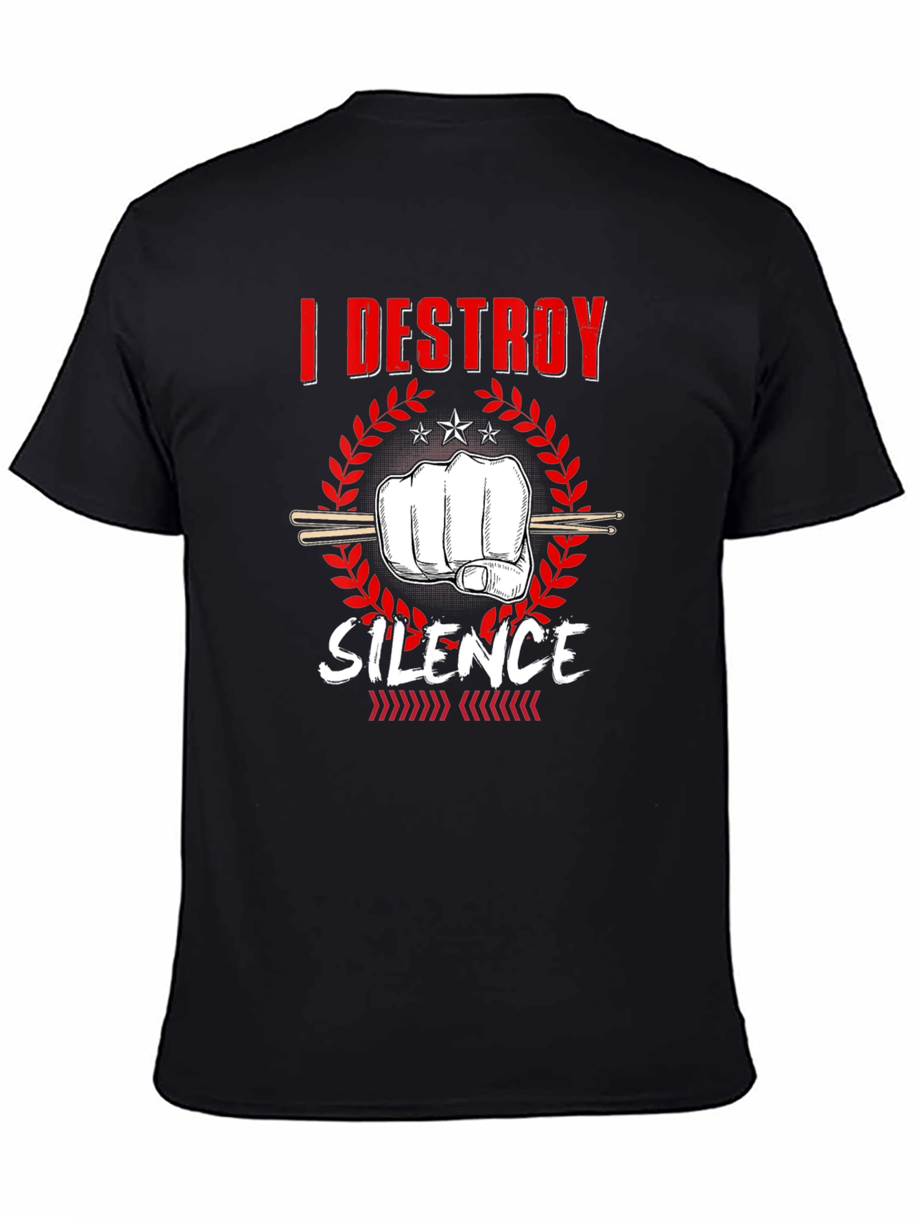 I Destroy Silence Drummer Graphic T-Shirt