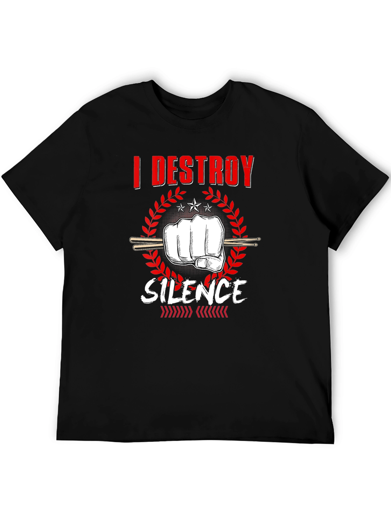 I Destroy Silence Drummer Graphic T-Shirt