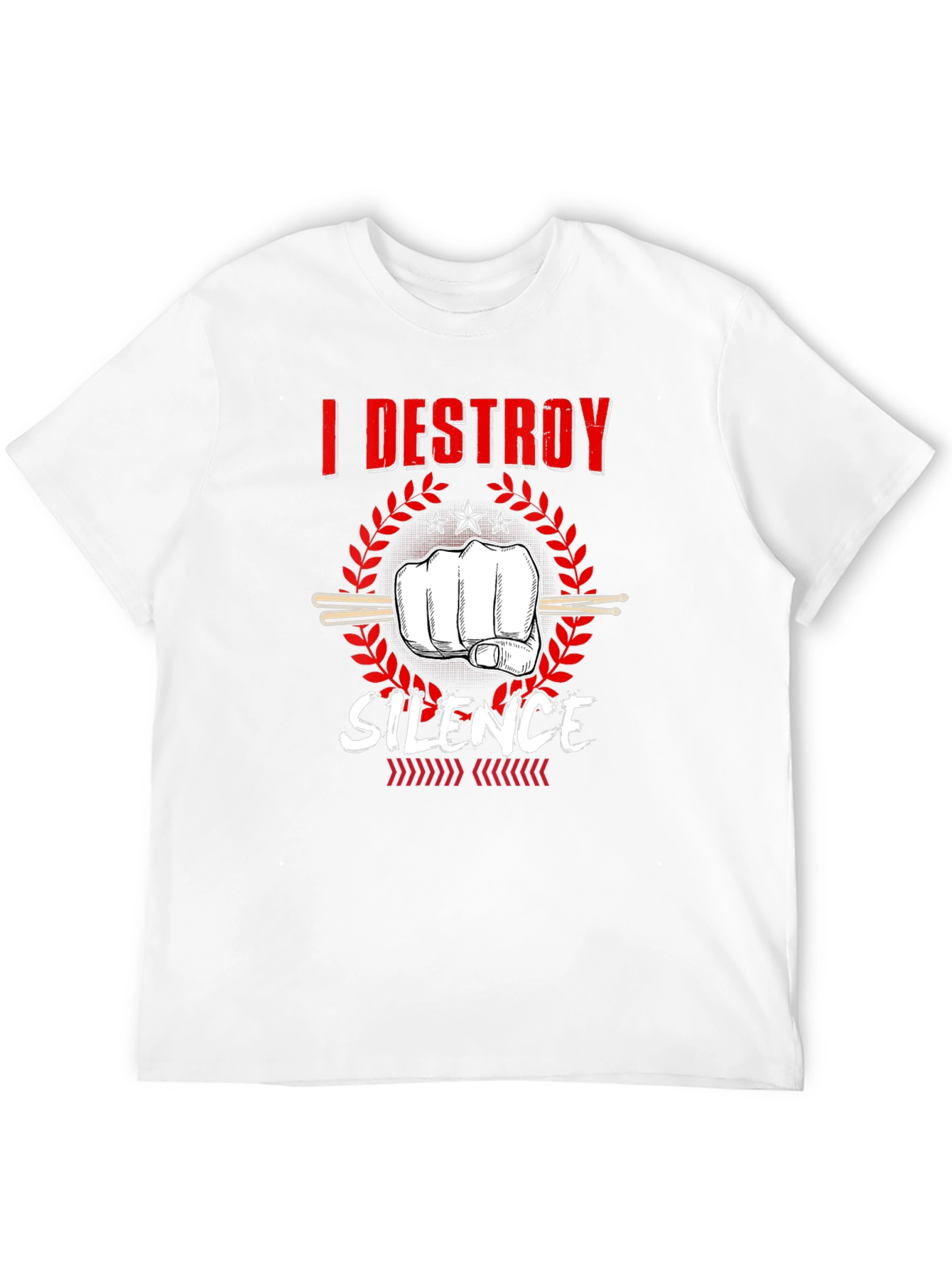 I Destroy Silence Drummer Graphic T-Shirt