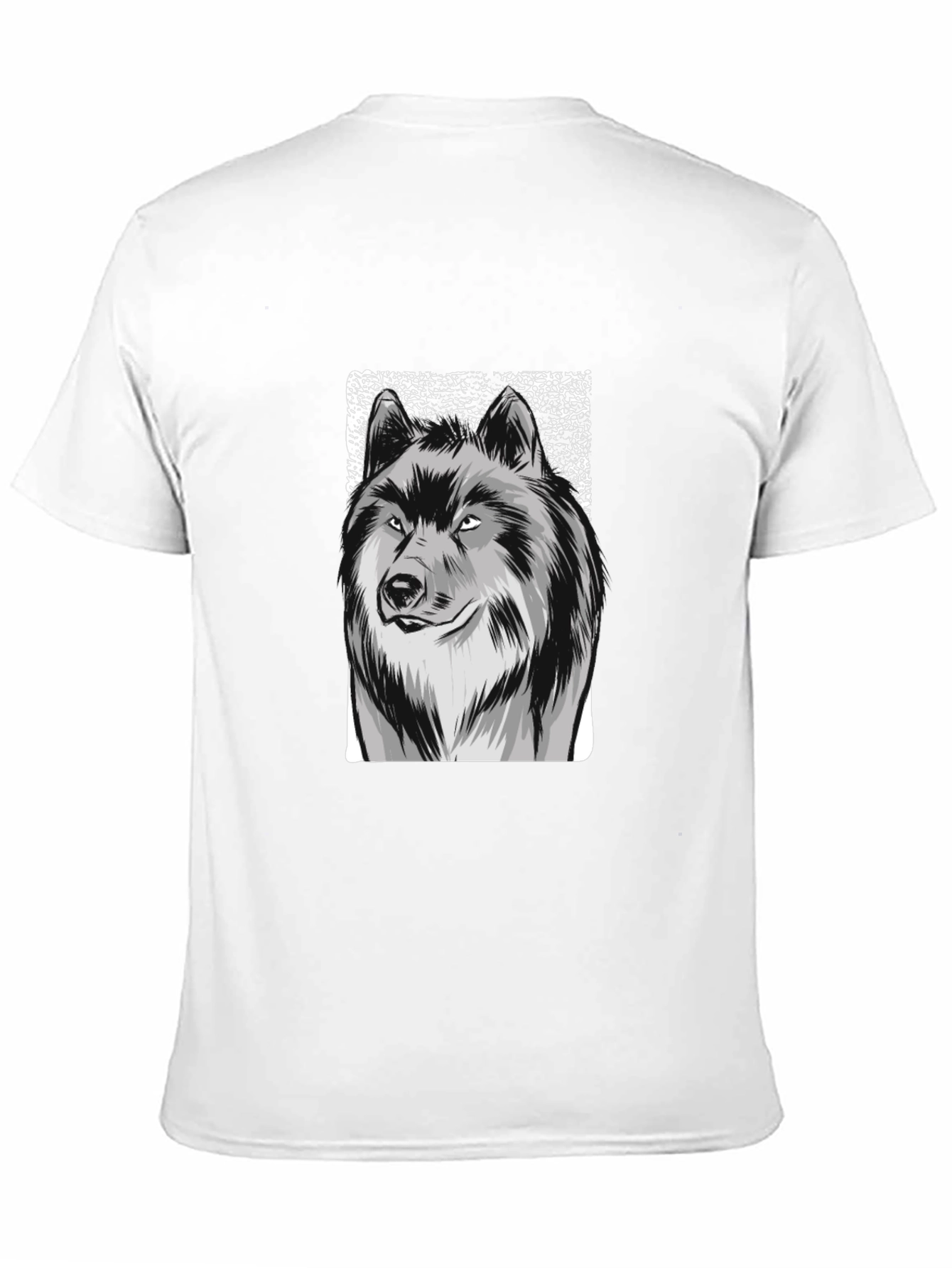 Wolf Graphic Print Black T-Shirt for Men