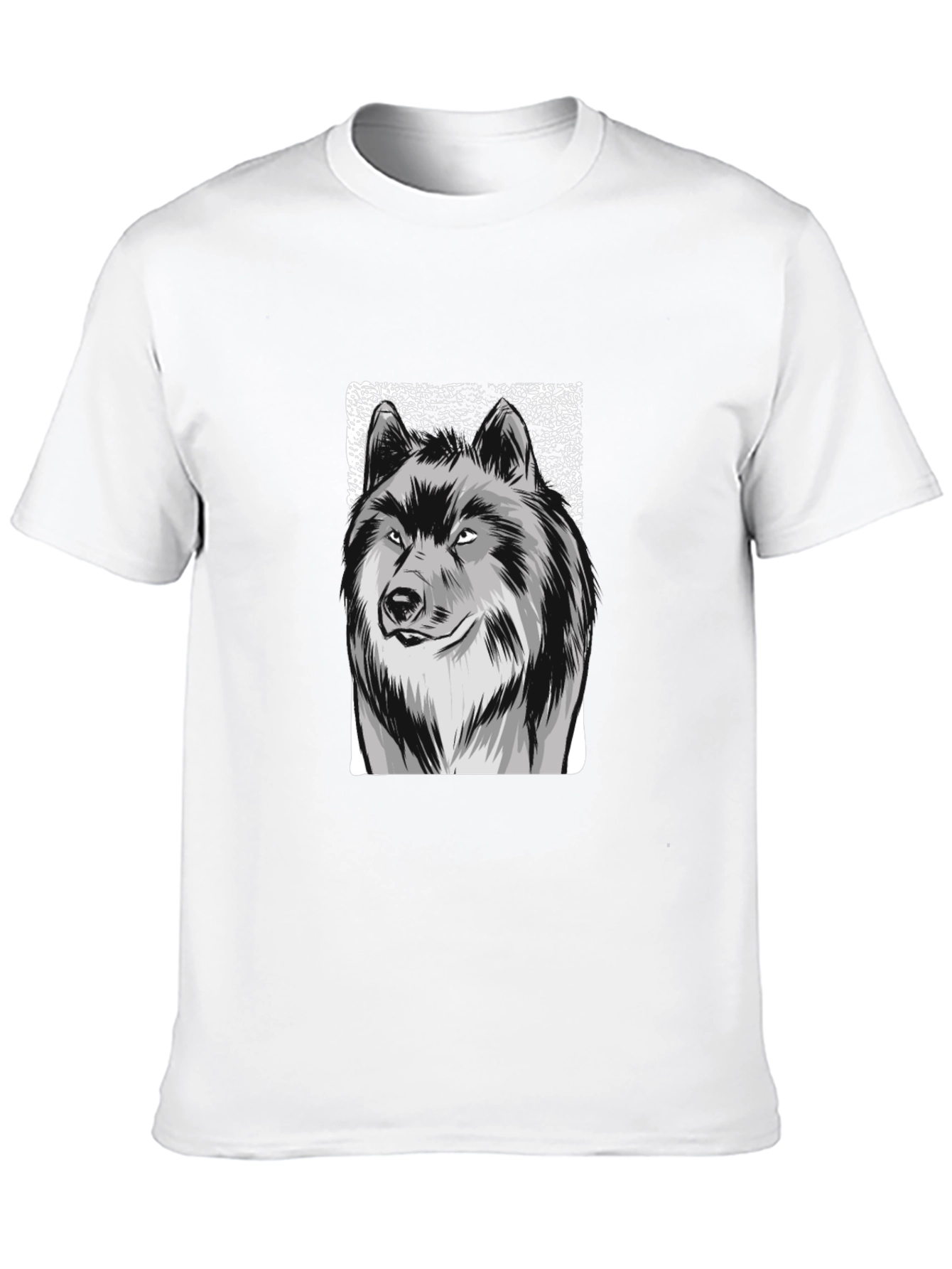Wolf Graphic Print Black T-Shirt for Men