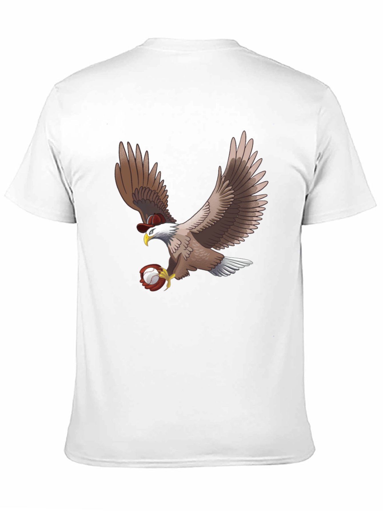 Eagle Baseball T-Shirt - Bird with Ball Graphic Tee