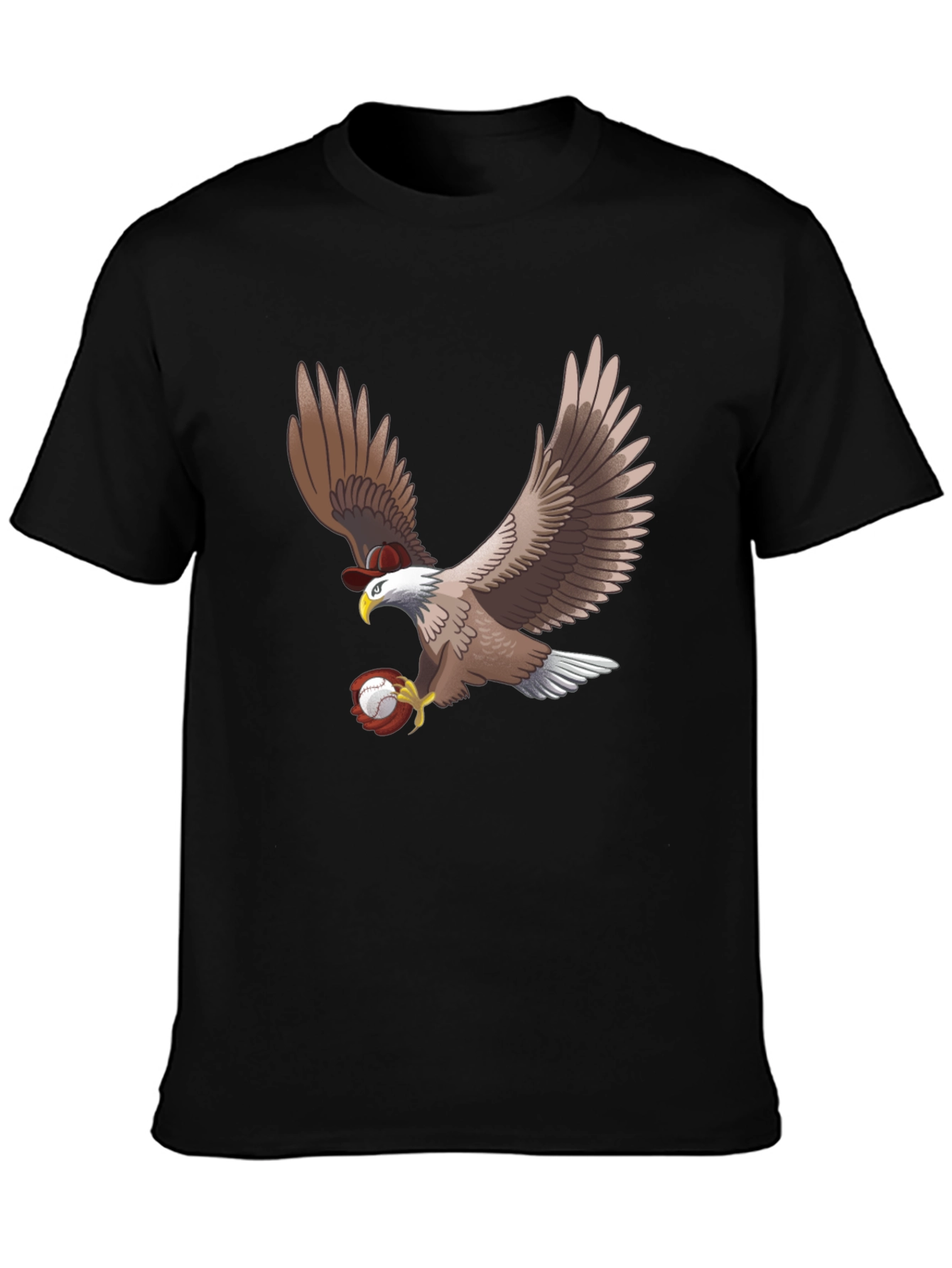 Eagle Baseball T-Shirt - Bird with Ball Graphic Tee