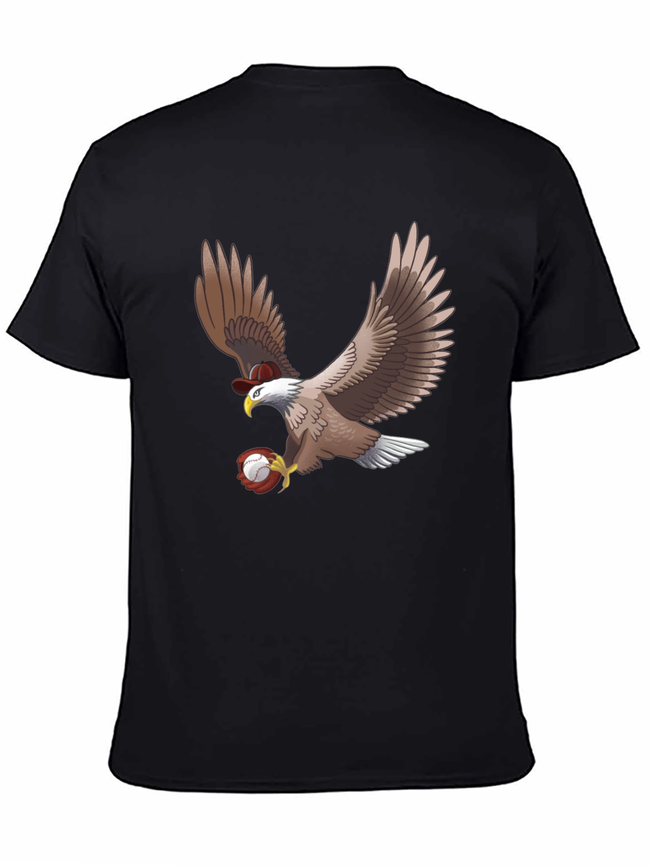 Eagle Baseball T-Shirt - Bird with Ball Graphic Tee