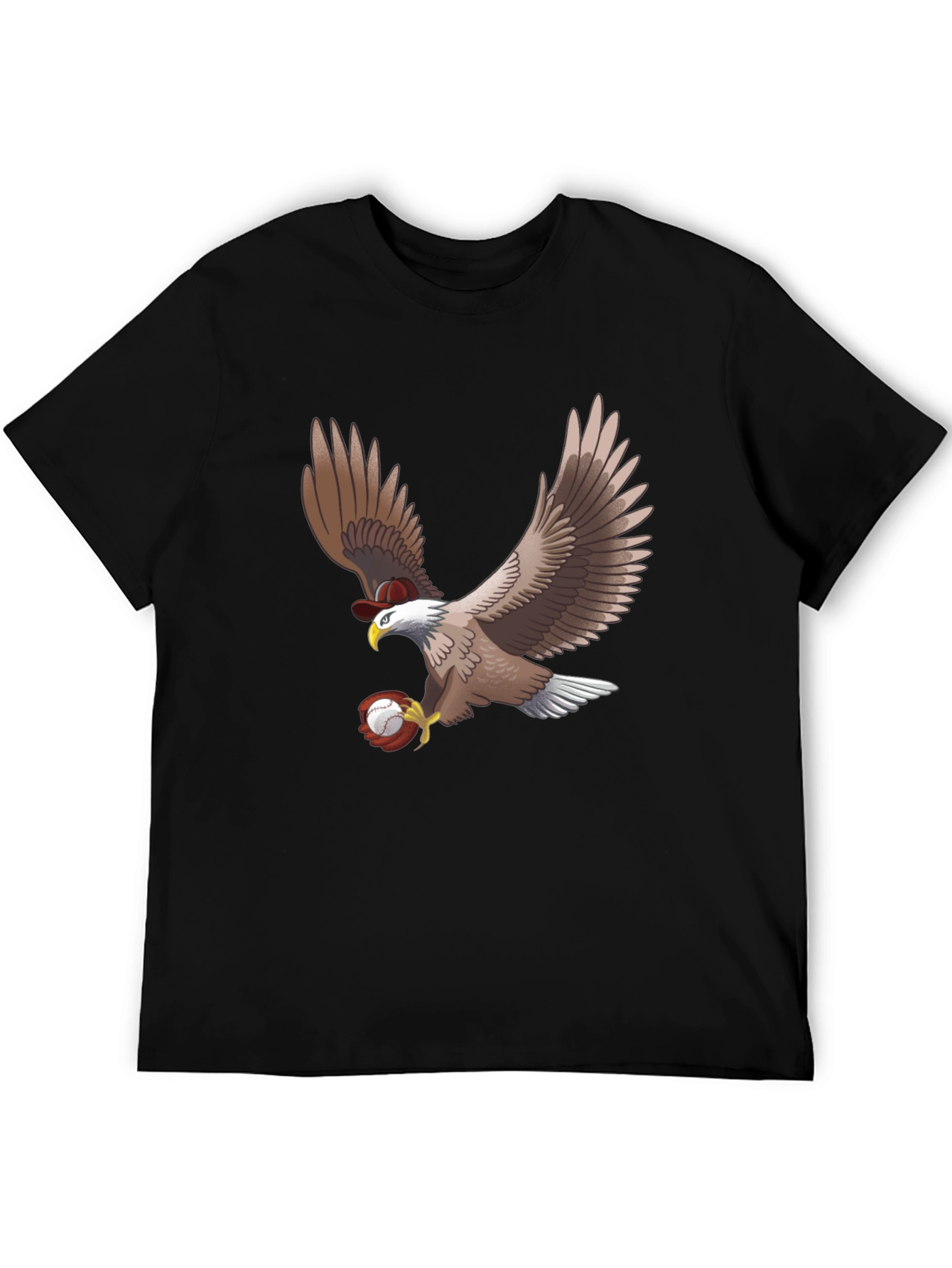 Eagle Baseball T-Shirt - Bird with Ball Graphic Tee