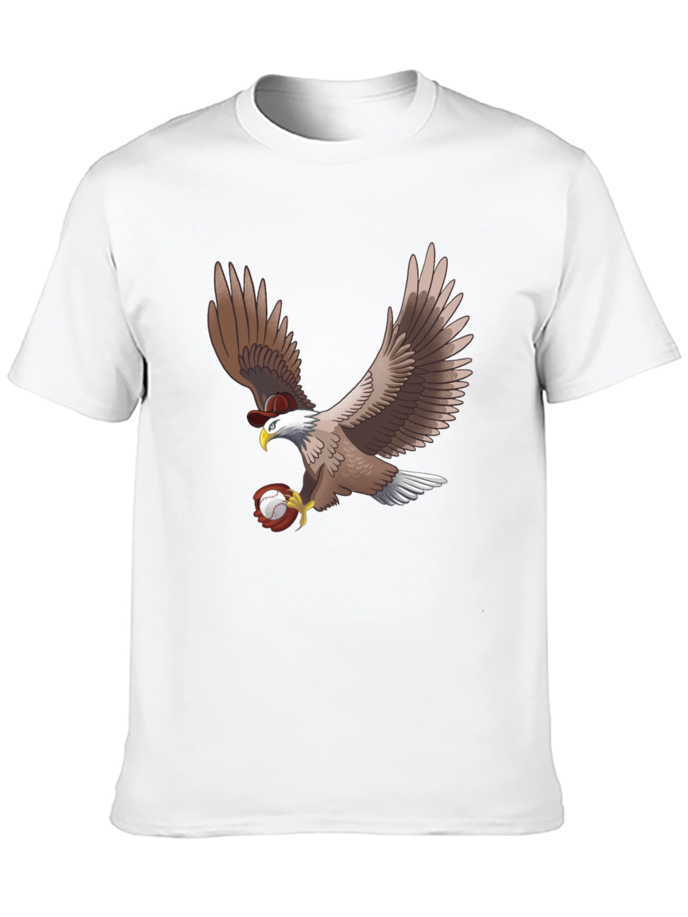 Eagle Baseball T-Shirt - Bird with Ball Graphic Tee