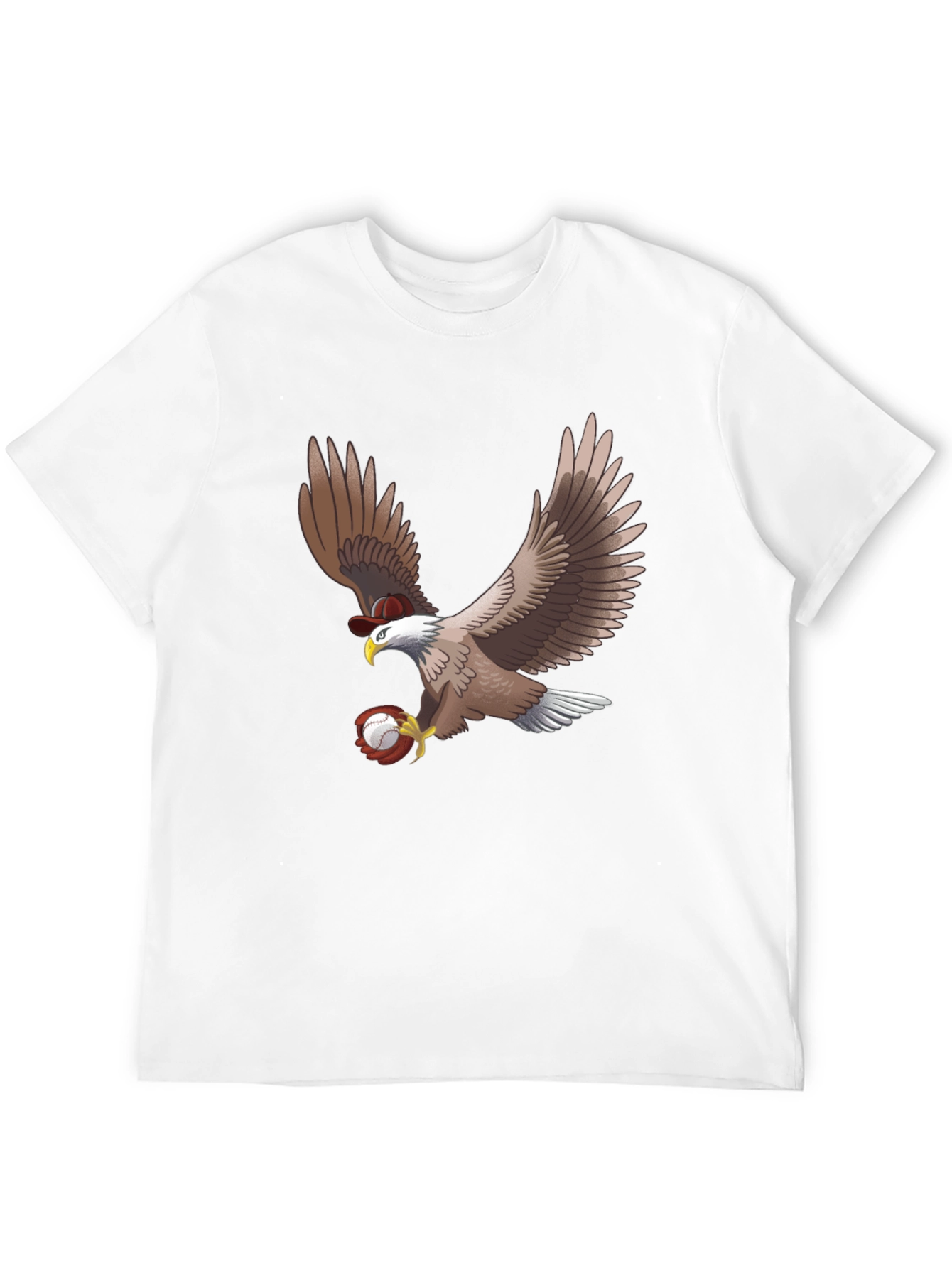 Eagle Baseball T-Shirt - Bird with Ball Graphic Tee