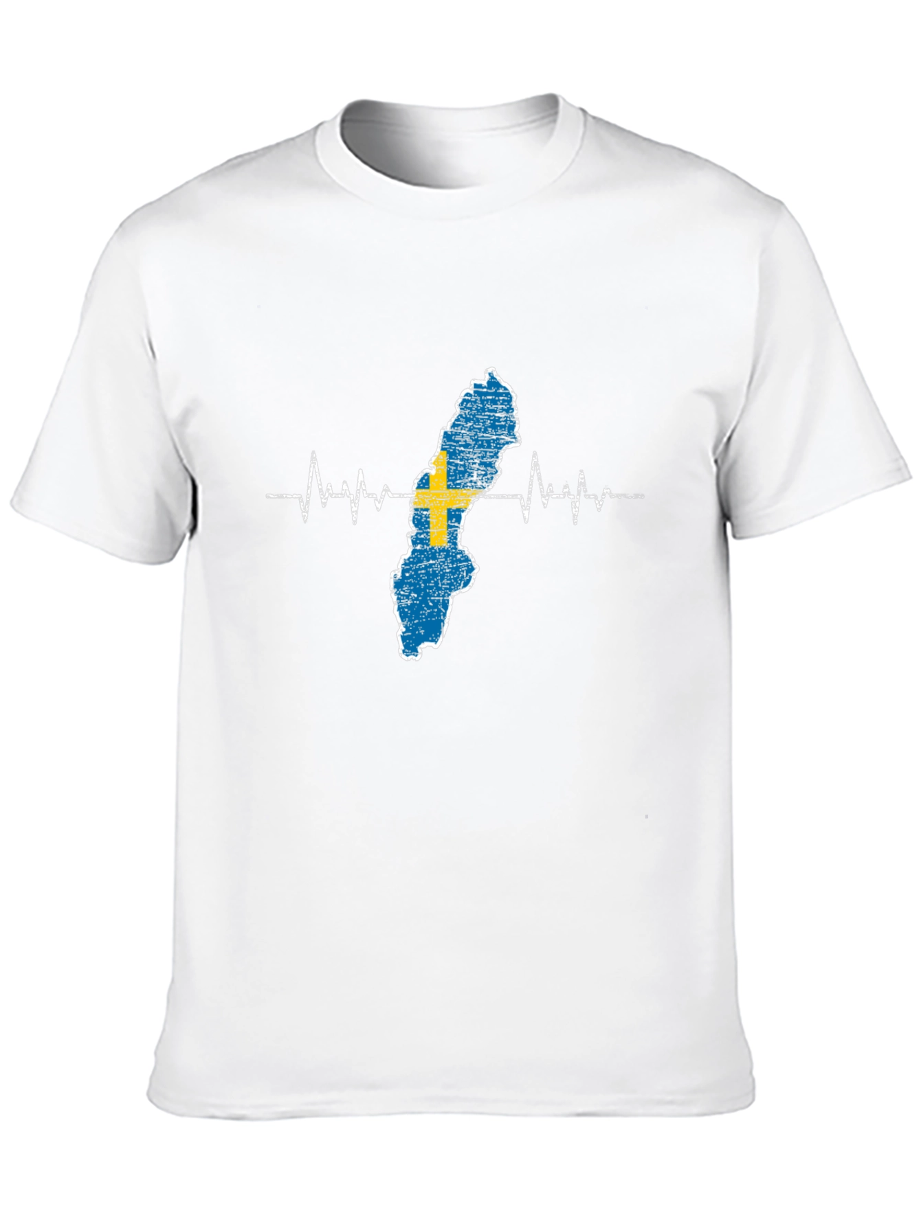 Sweden Flag Heartbeat T-Shirt - Country Pride