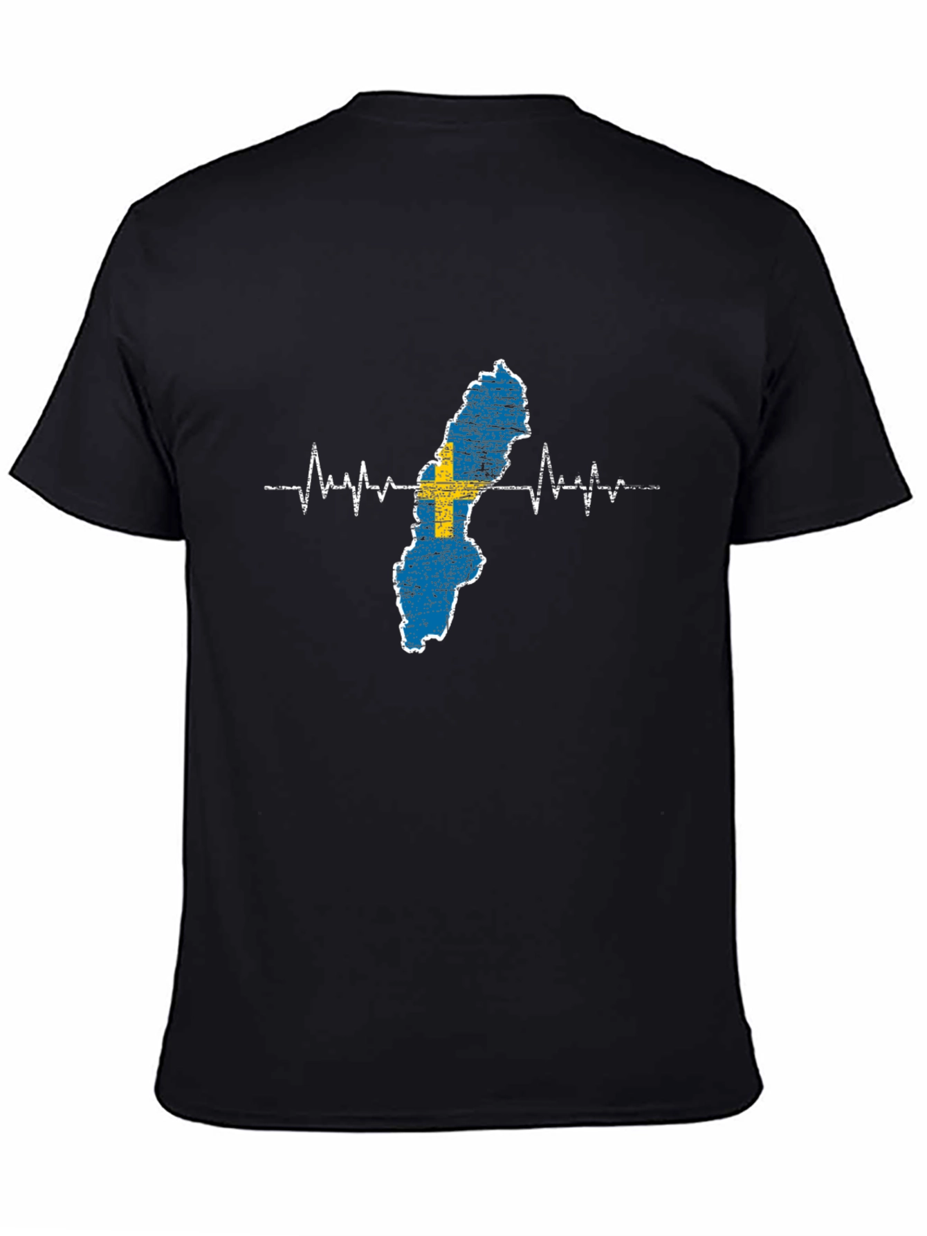 Sweden Flag Heartbeat T-Shirt - Country Pride
