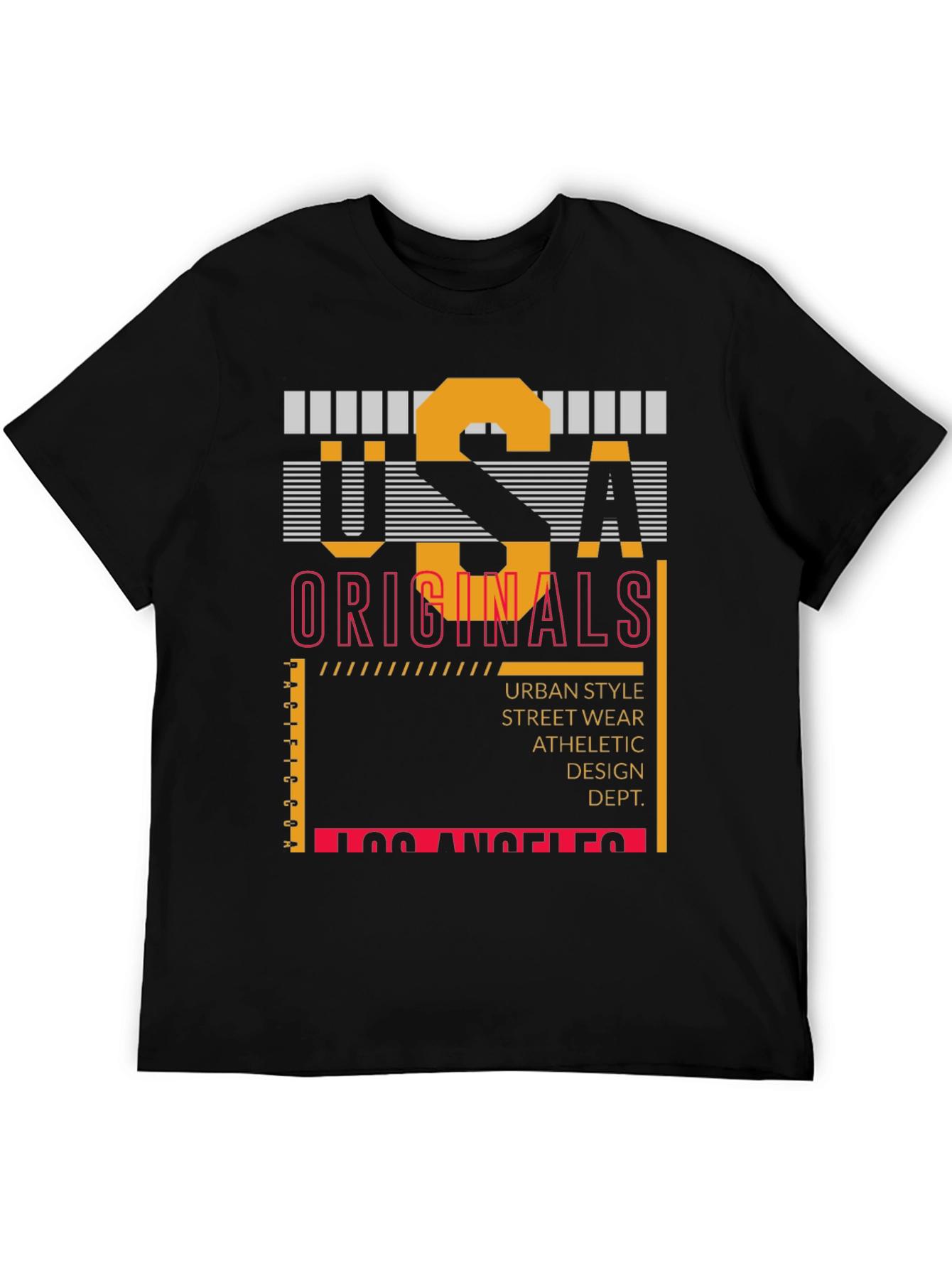 USA Originals Graphic Print Black T-Shirt