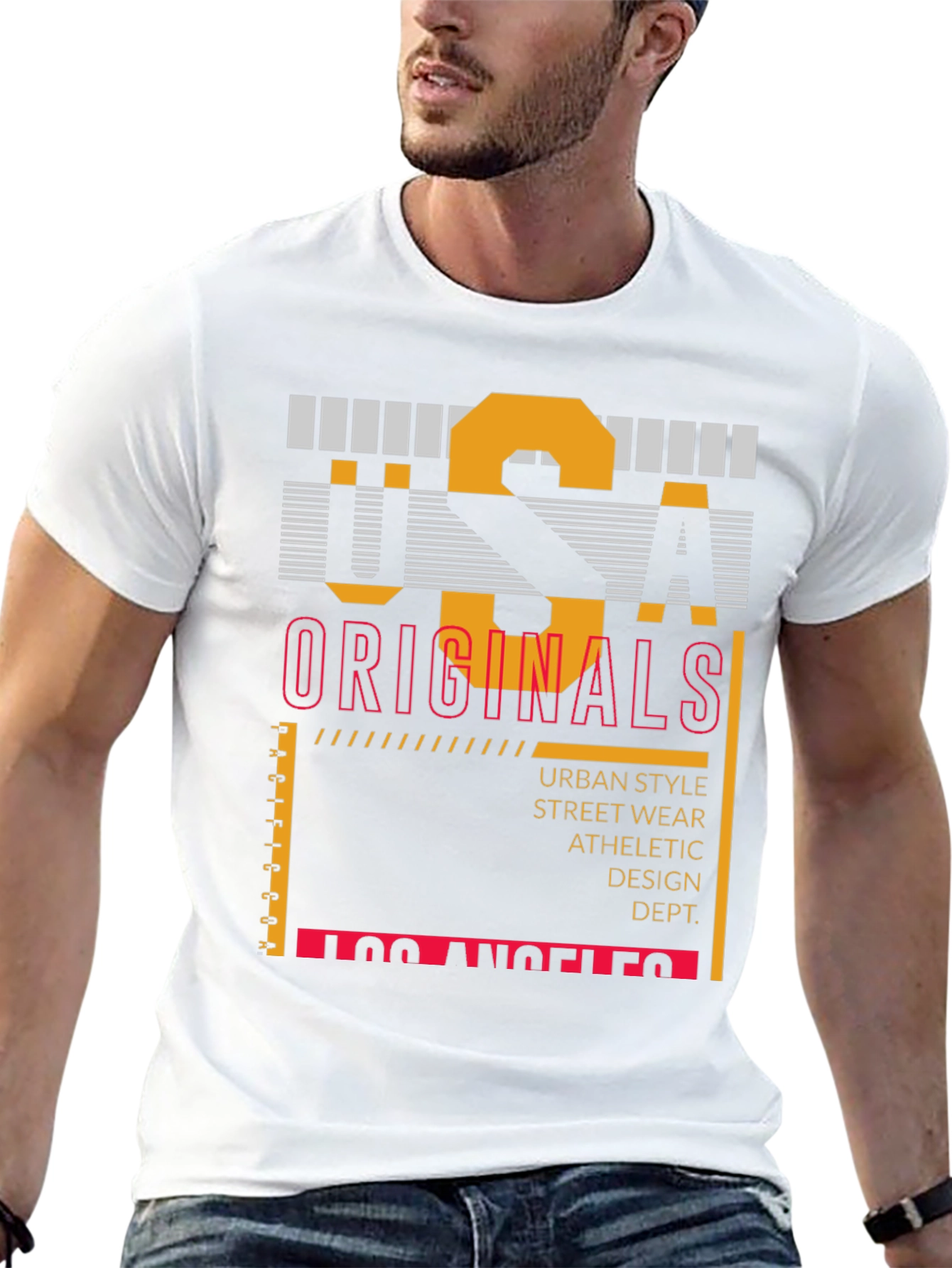 USA Originals Graphic Print Black T-Shirt
