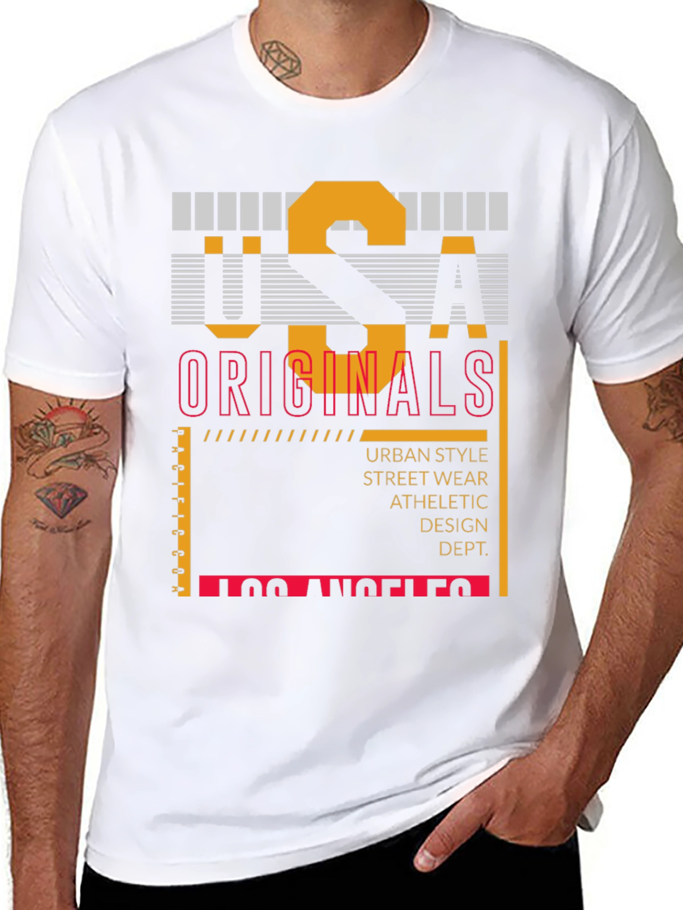 USA Originals Graphic Print Black T-Shirt